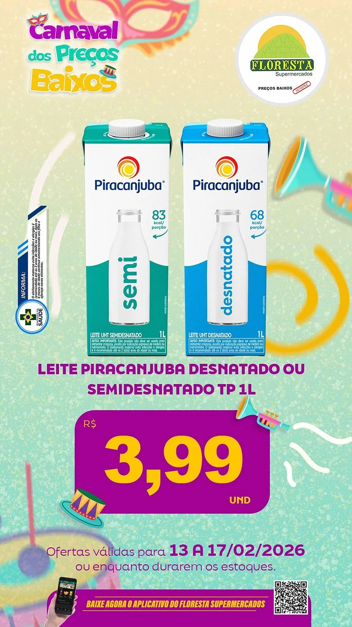 Encarte de Catálogo Floresta Supermercados 13 de fevereiro até 17 de fevereiro 2026 - Pagina 64