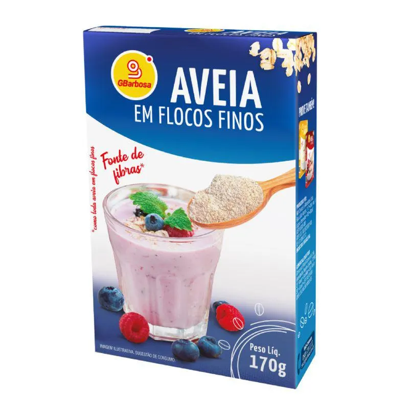 Aveia GBarbosa Flocos Finos 170g