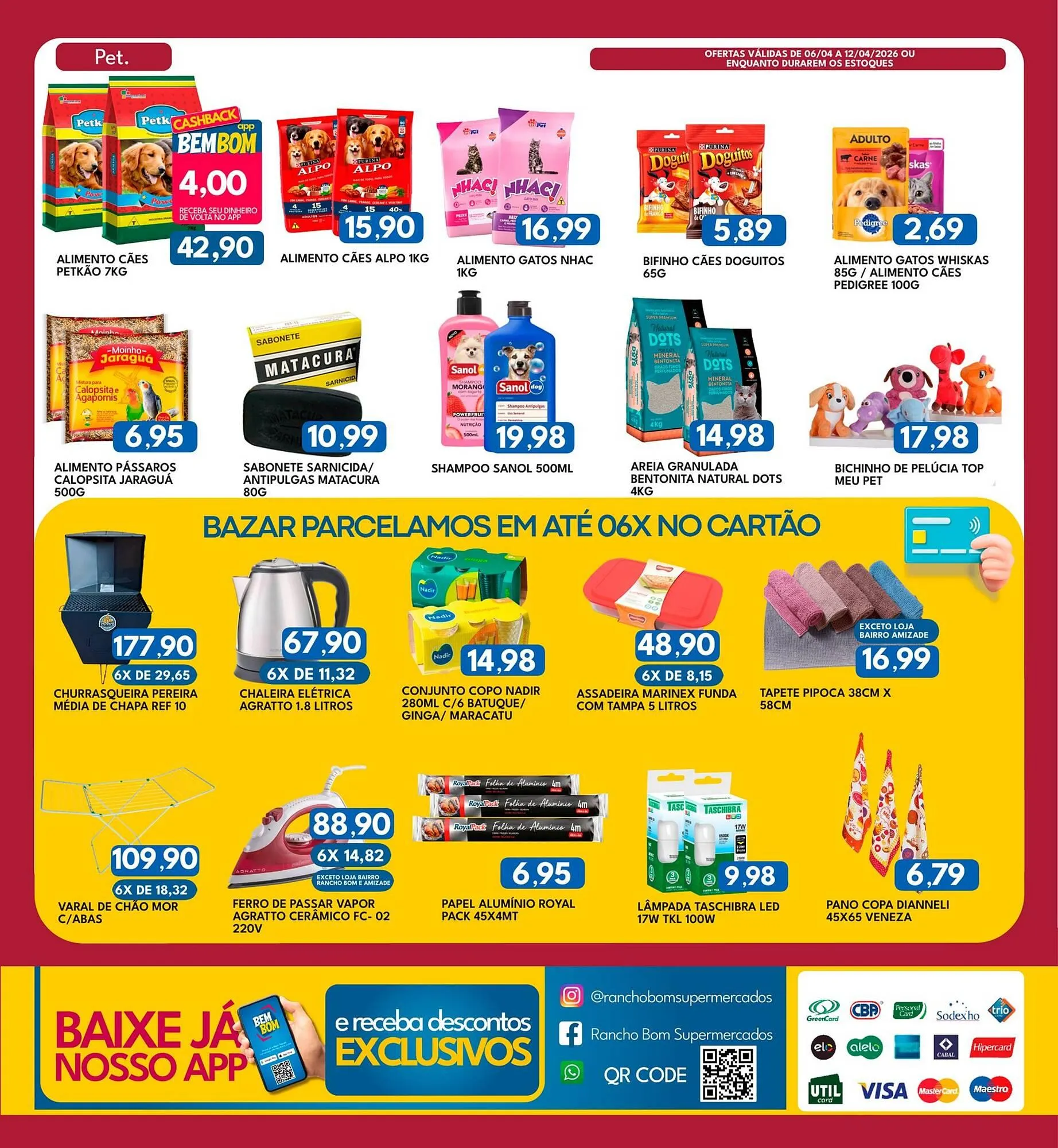 Encarte de Catálogo Rancho Bom Supermercados 6 de abril até 12 de abril 2026 - Pagina 8