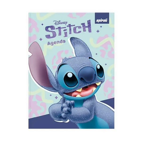 Agenda escolar permanente, Stitch, 114 folhas, 2635587, Spiral Ds - PT 1 UN