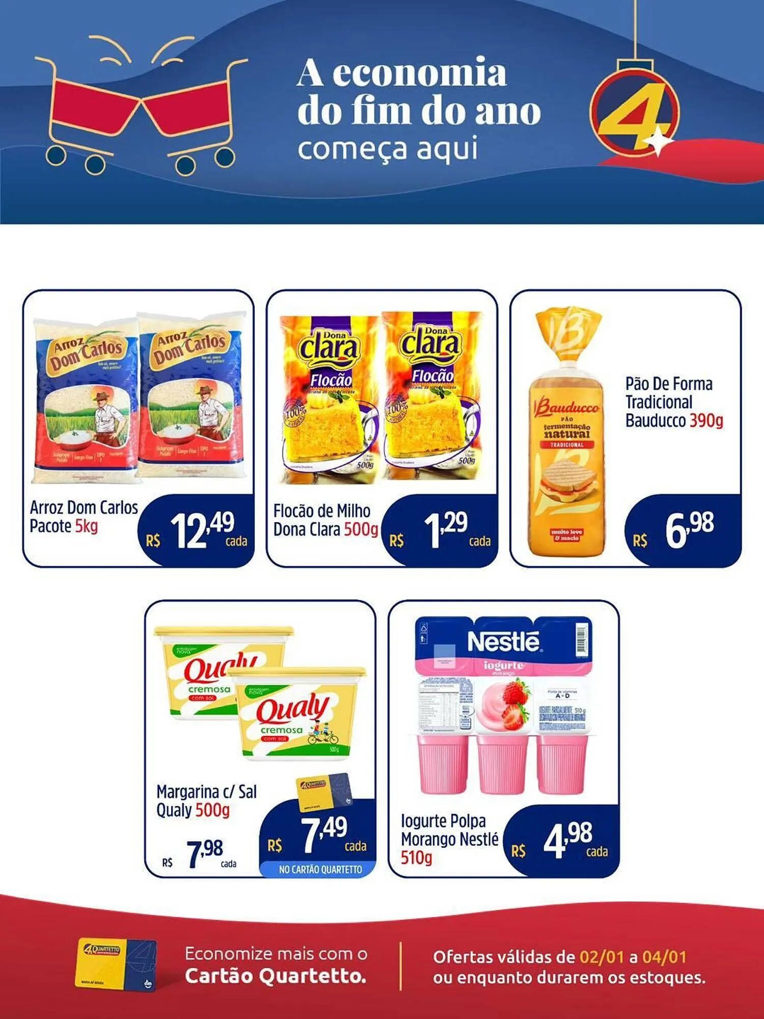 Encarte de Catálogo Quartetto Supermercados 2 de janeiro até 4 de janeiro 2026 - Pagina 1
