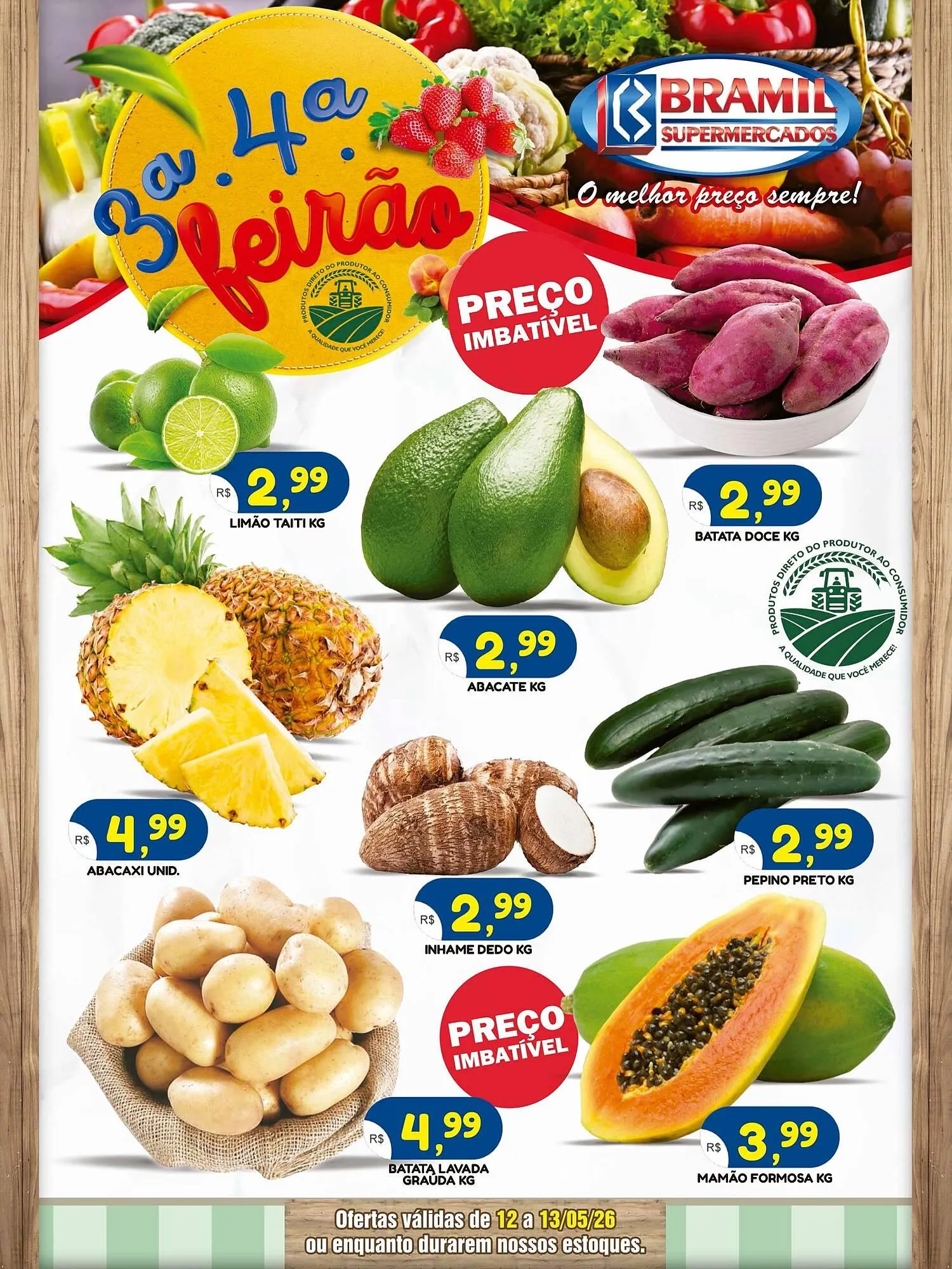 Encarte de Encarte Bramil Supermercados 12 de maio até 13 de maio 2026 - Pagina 1