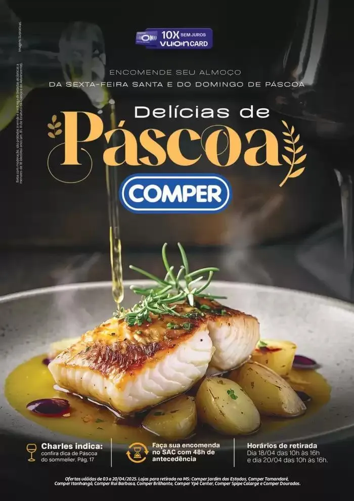 Encarte de Delícias de Páscoa Comper 7 de abril até 20 de abril 2025 - Pagina 1