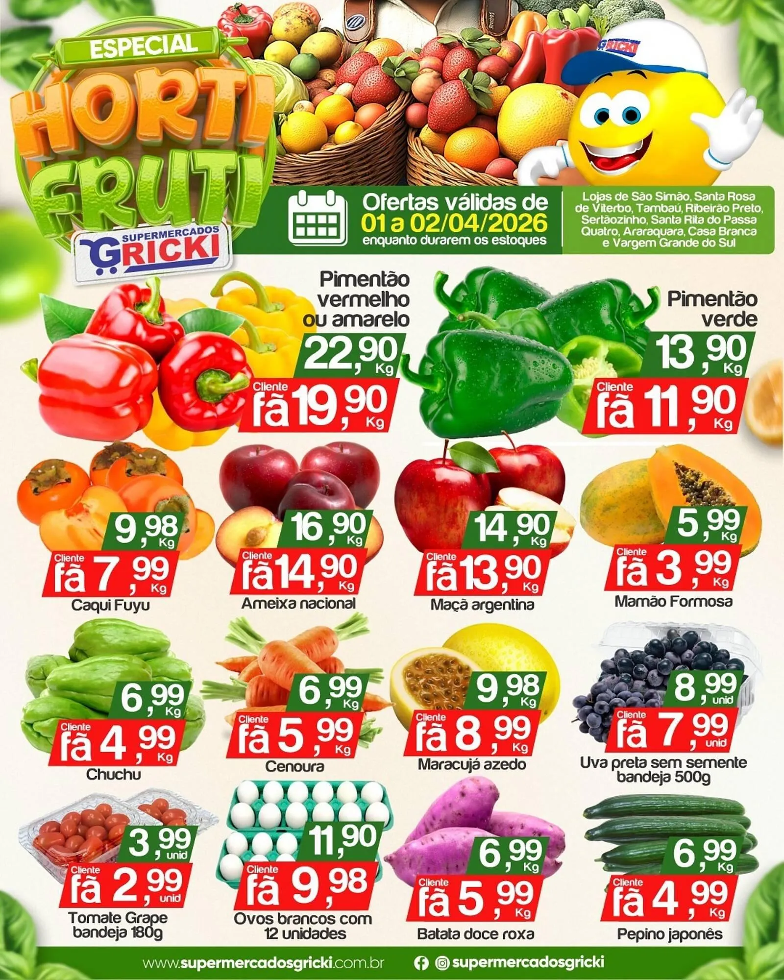 Encarte de Catálogo Supermercados Gricki 1 de abril até 2 de abril 2026 - Pagina 1