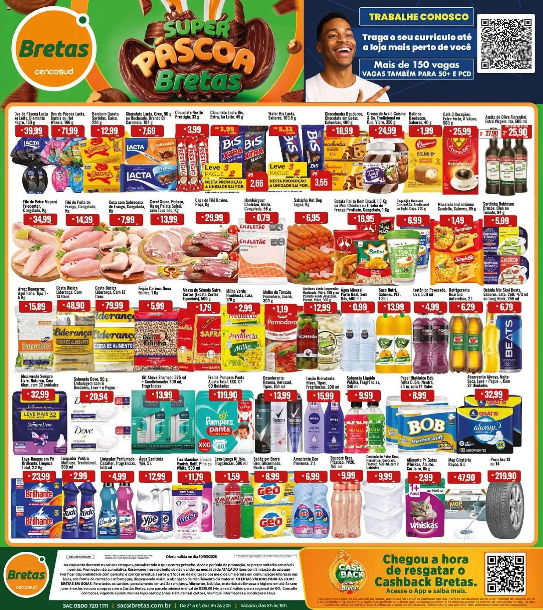 Encarte de Catálogo Supermercados Bretas 30 de março até 30 de março 2026 - Pagina 1