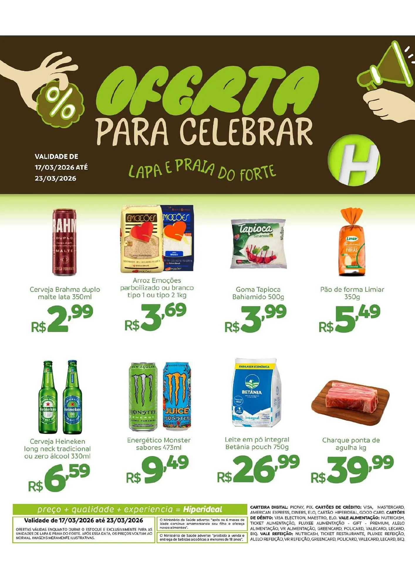 Encarte de Catálogo Hiperideal Supermercados 17 de março até 23 de março 2026 - Pagina 1