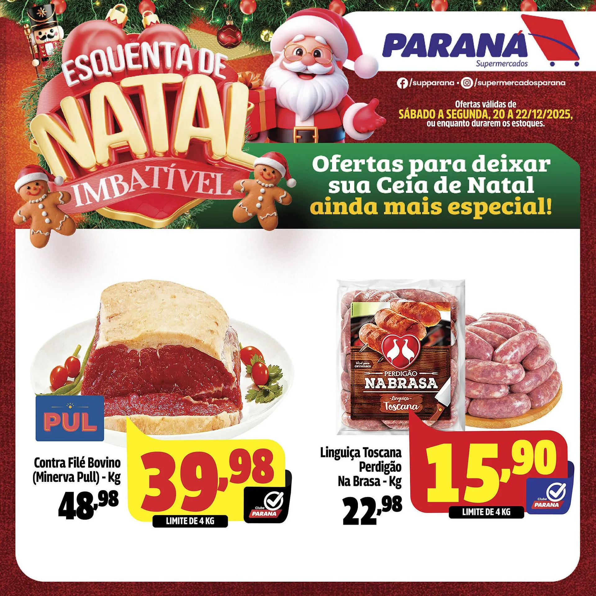 Encarte de Folheto Supermercado Paraná 20 de dezembro até 22 de dezembro 2025 - Pagina 1