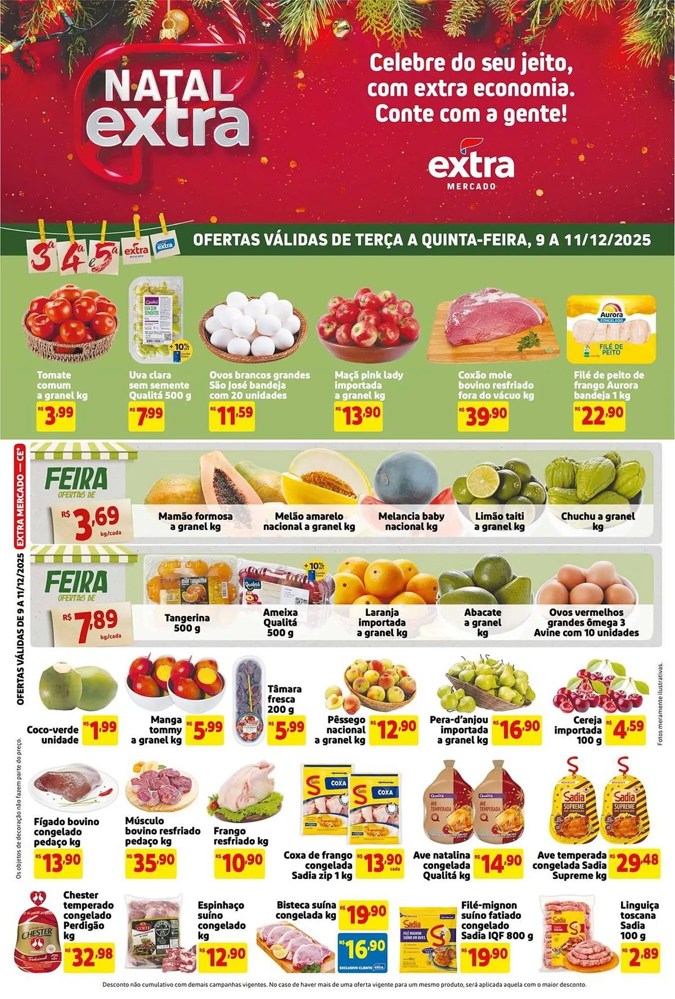 Encarte de Encarte Mercado Extra 9 de dezembro até 11 de dezembro 2025 - Pagina 1