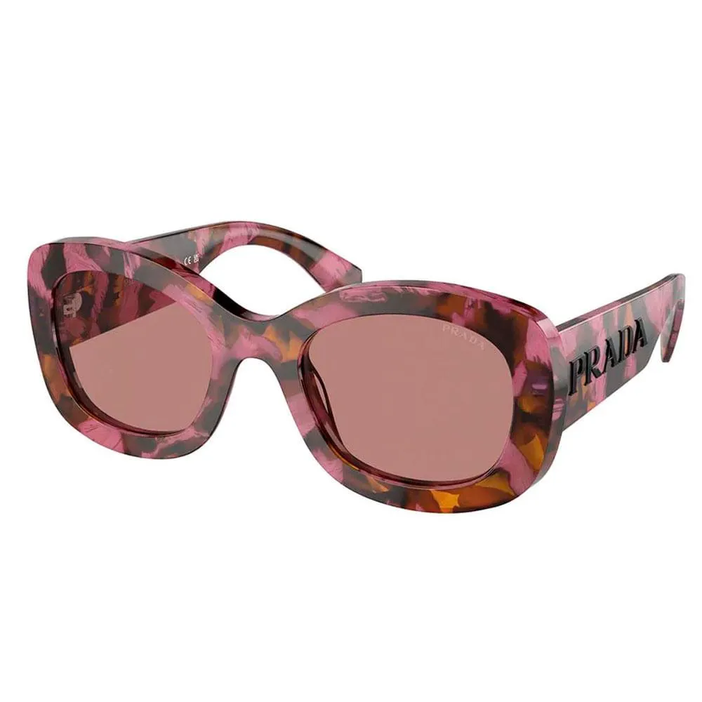 Óculos de Sol Feminino Prada Borboleta PR A13S 18N10D Cor Castanho/Tartaruga