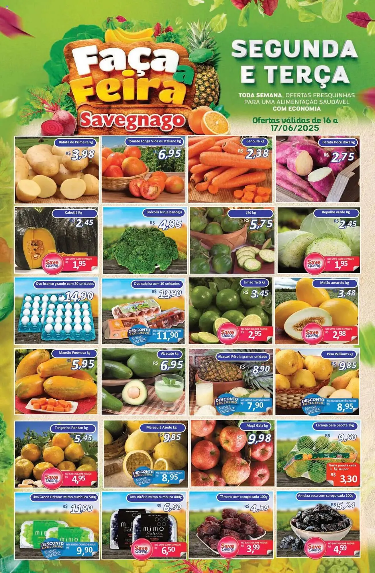 Encarte de Catálogo Supermercados Savegnago 16 de junho até 18 de junho 2025 - Pagina 1