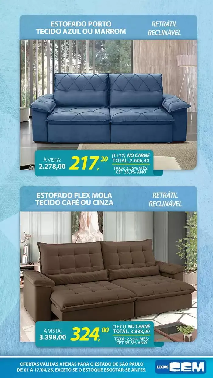 Encarte de Encarte Lojas Cem 3 de abril até 17 de abril 2025 - Pagina 90