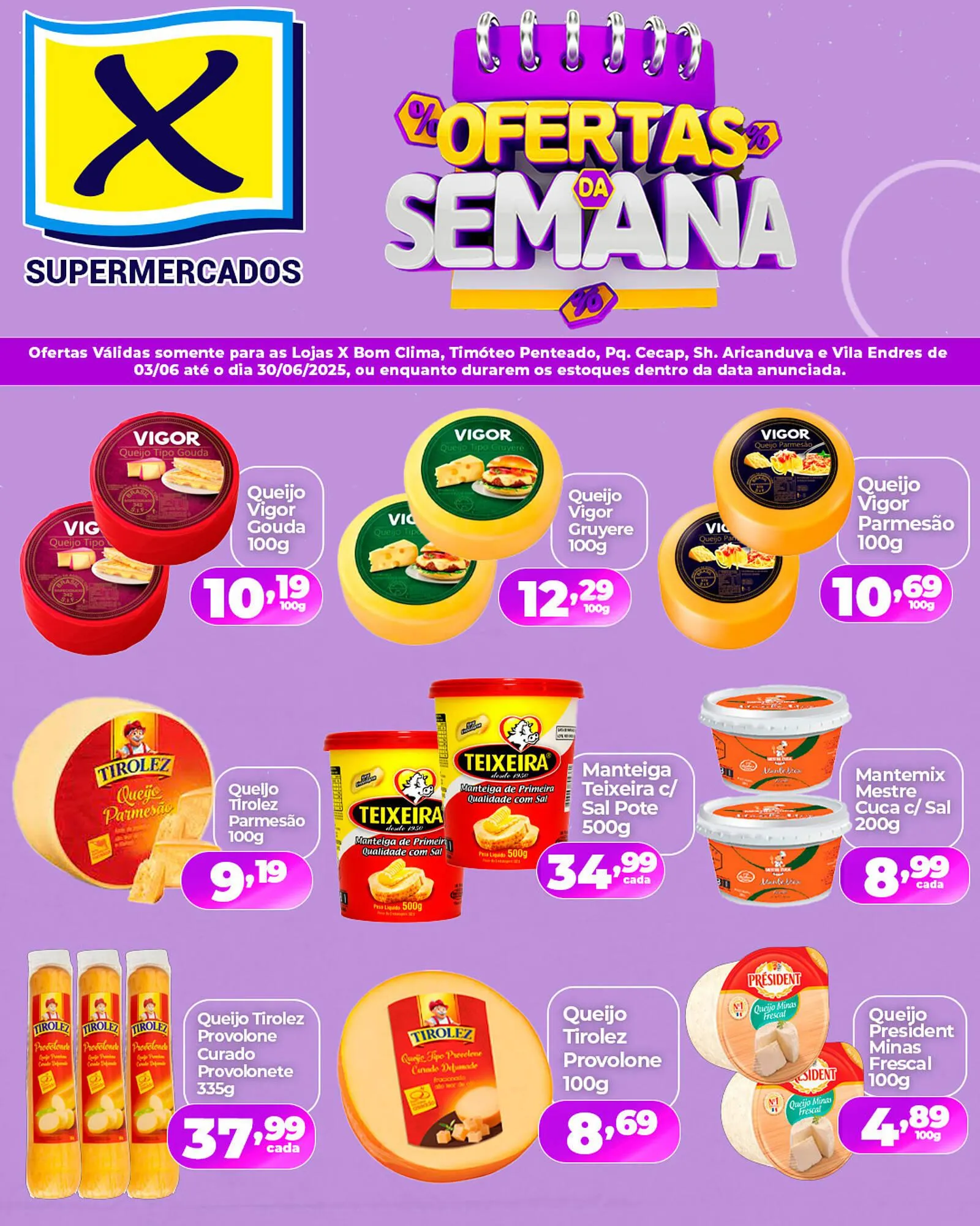 Encarte de Catálogo X Supermercados 3 de junho até 30 de junho 2025 - Pagina 1