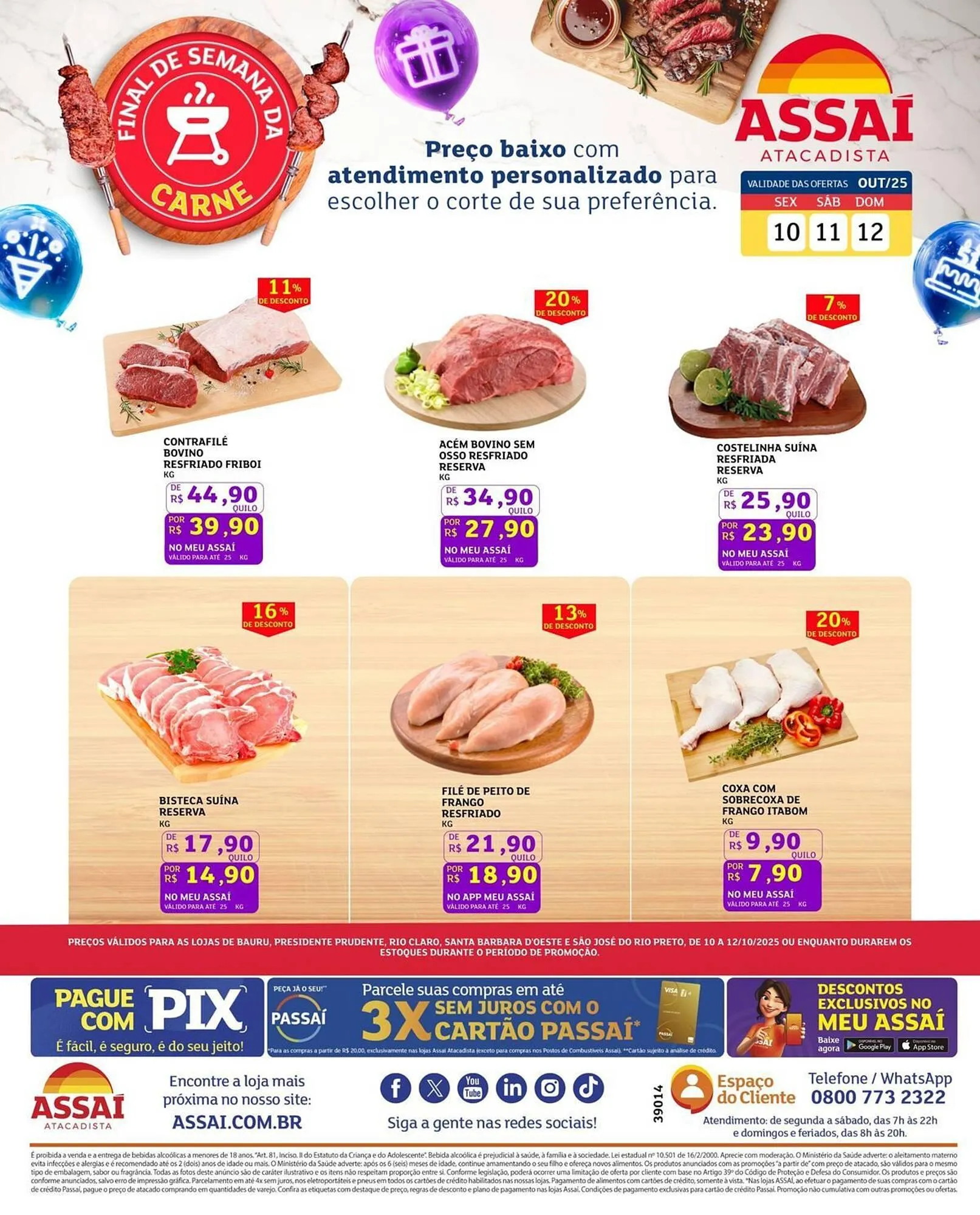Encarte de Encarte Assaí Atacadista 10 de outubro até 12 de outubro 2025 - Pagina 1