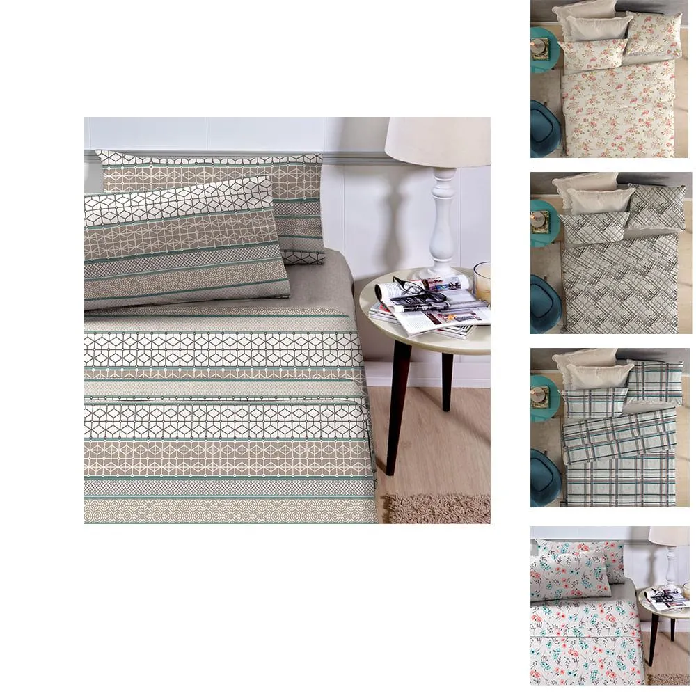 Jogo Cama Queen Supercal 100% Poliéster Sortido 4 Peças 70057300270479 - Corttex