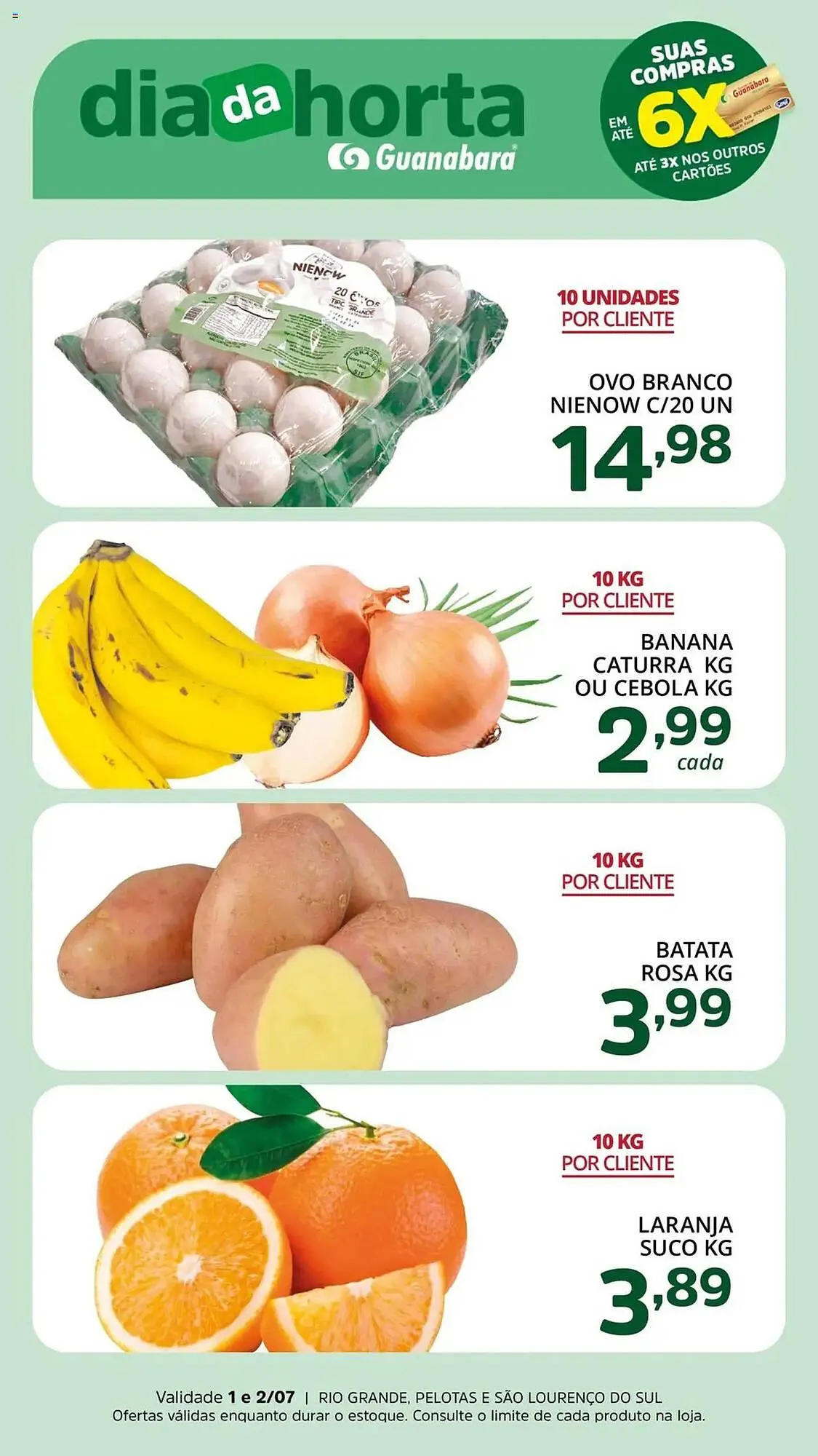 Encarte de Catálogo Supermercados Guanabara 1 de julho até 2 de julho 2025 - Pagina 1