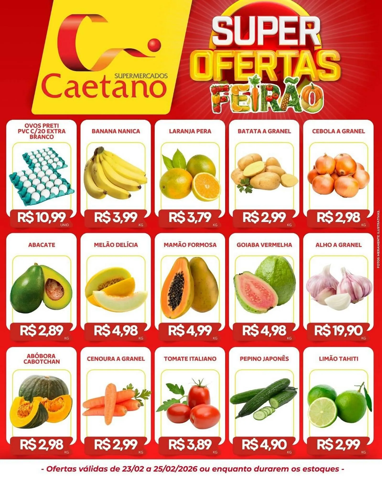 Encarte de Catálogo Supermercados Caetano 23 de fevereiro até 25 de fevereiro 2026 - Pagina 1