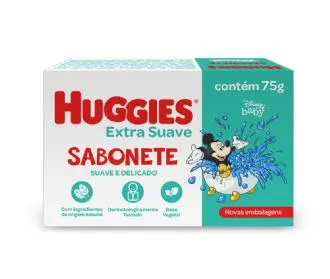 SABONETE EM BARRA INFANTIL HUGGIES EXTRA SUAVE COM 75G