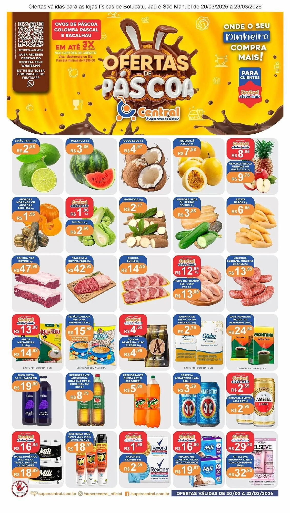 Encarte de Catálogo Central Supermercados 20 de março até 23 de março 2026 - Pagina 1