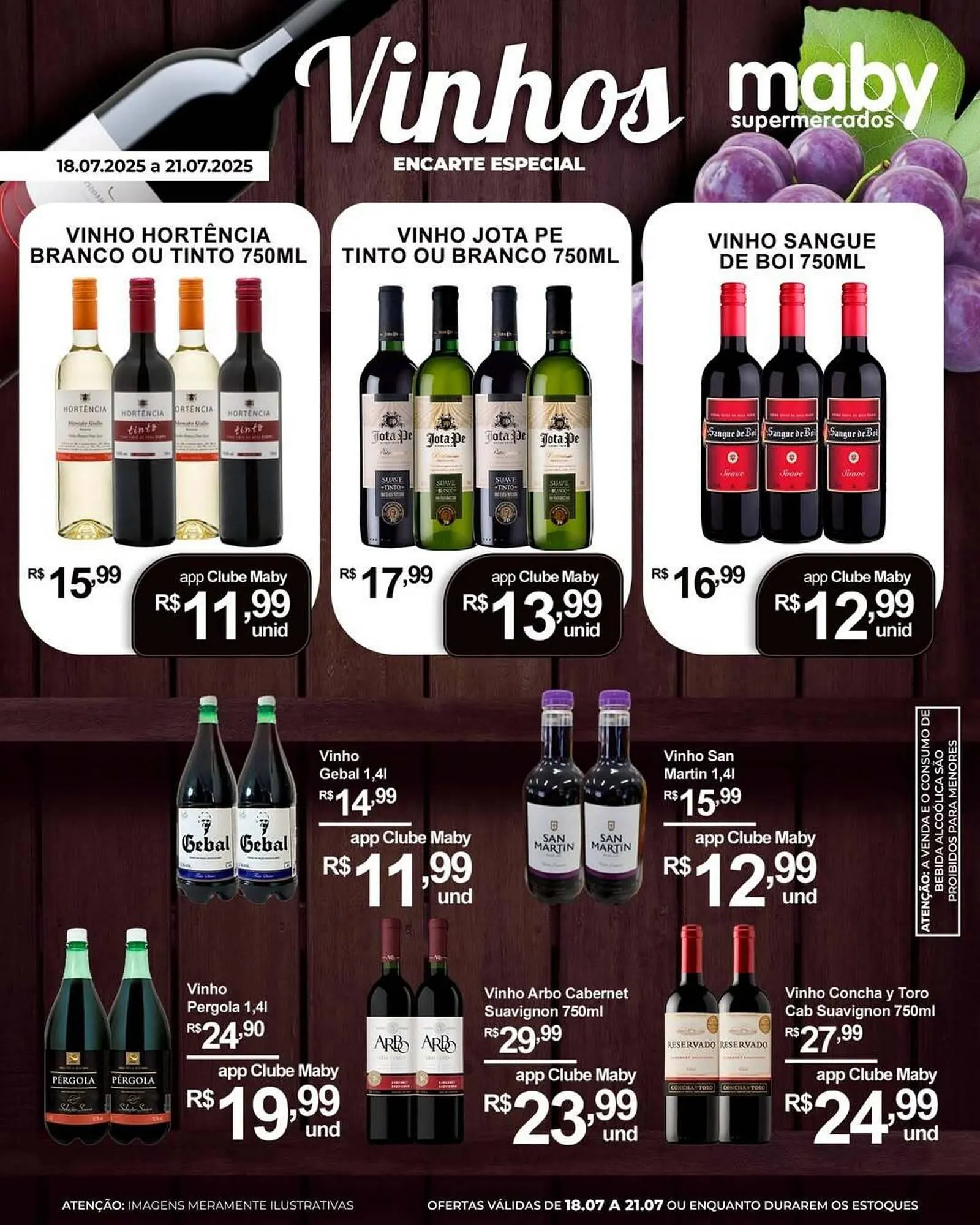 Encarte de Catálogo Maby Supermercados 18 de julho até 21 de julho 2025 - Pagina 1