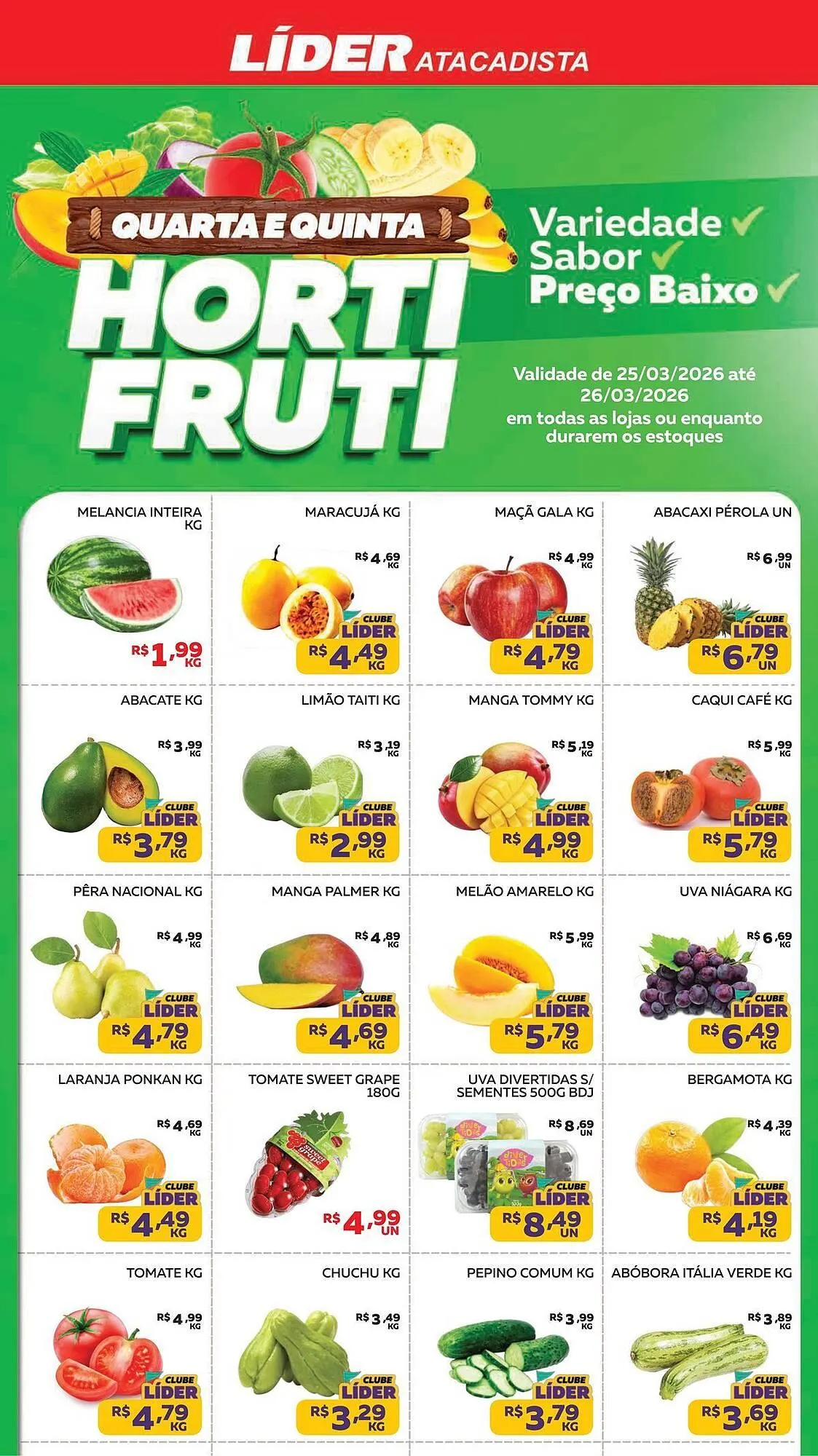 Encarte de Encarte Lider Atacadista 25 de março até 26 de março 2026 - Pagina 1