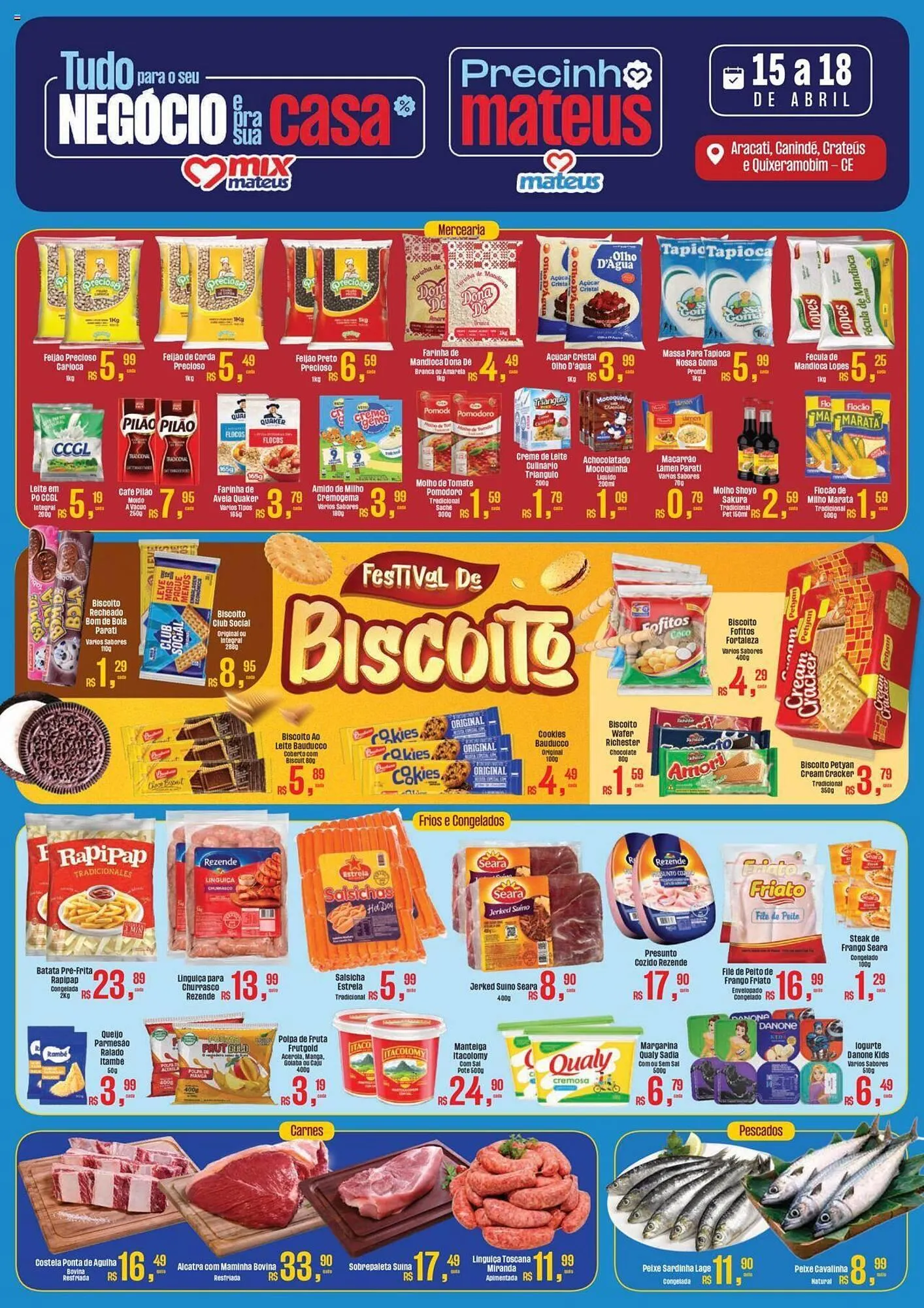 Encarte de Catálogo Supermercados Mateus 15 de abril até 18 de abril 2024 - Pagina 1