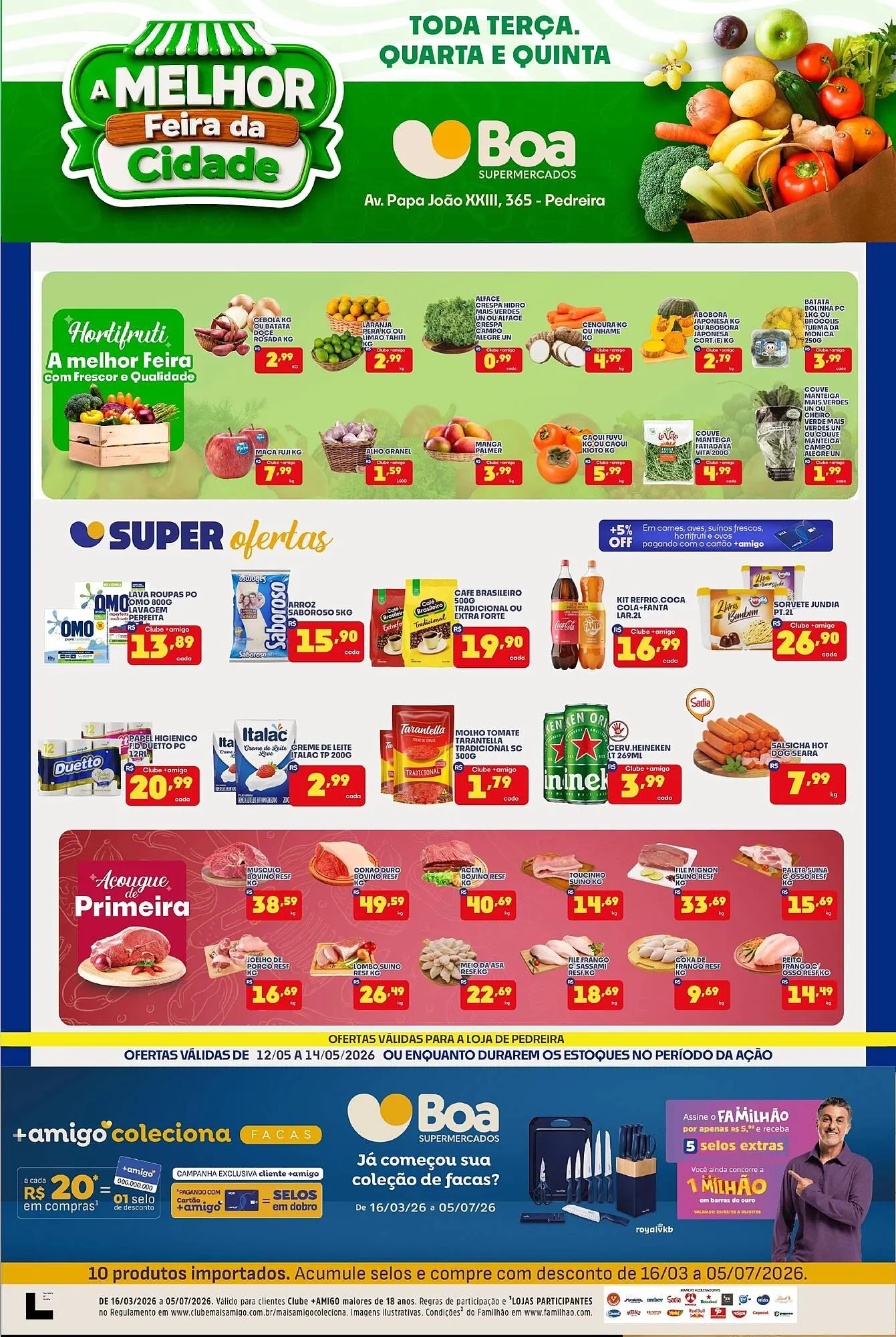 Encarte de Tabloide Boa Supermercados 12 de maio até 14 de maio 2026 - Pagina 1
