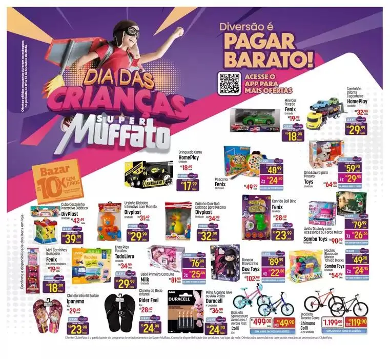 Encarte de Dia Das Crianças Super Muffato 1 de outubro até 13 de outubro 2024 - Pagina 1