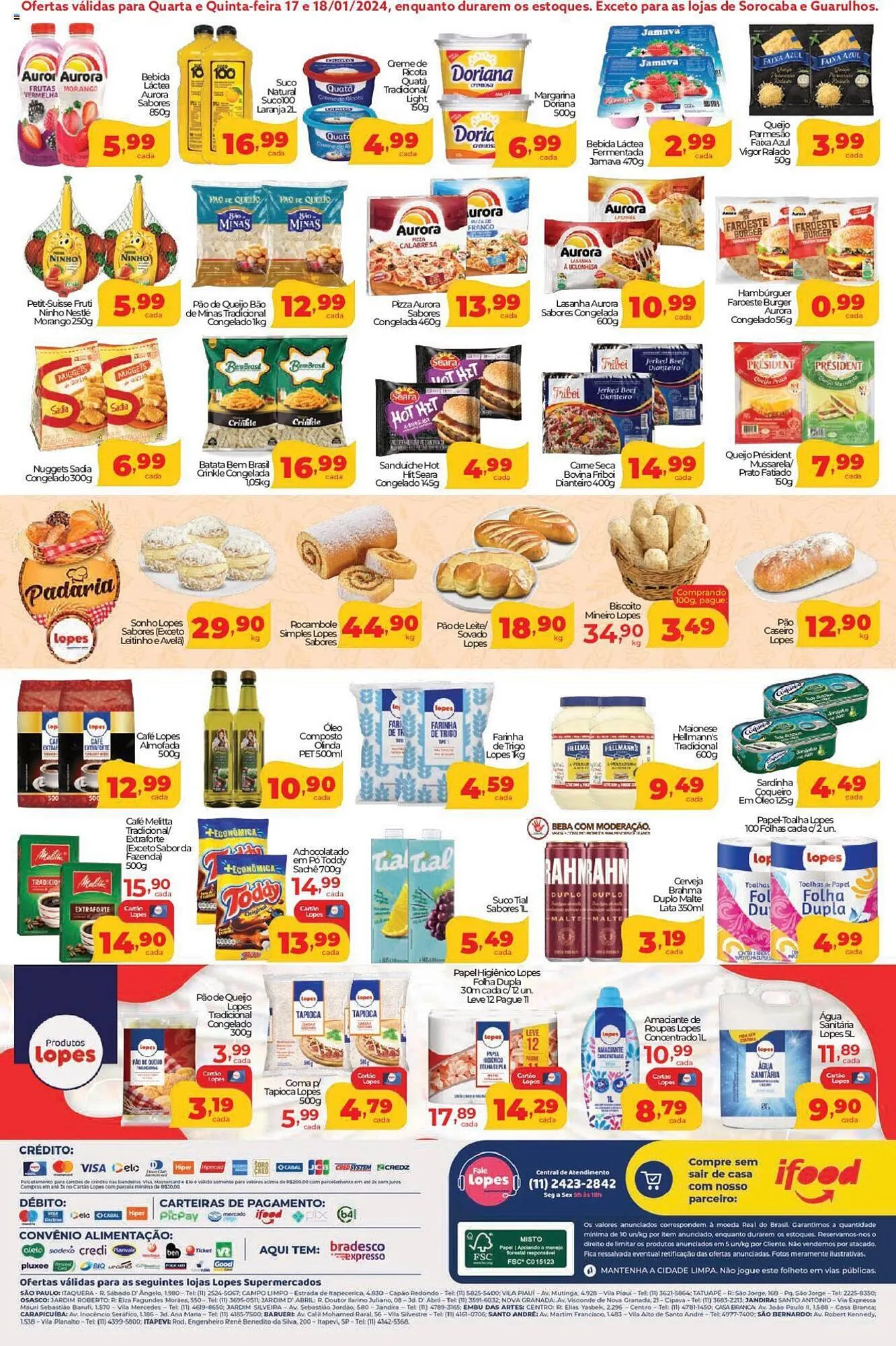 Encarte de Catálogo Lopes Supermercados 17 de janeiro até 18 de janeiro 2024 - Pagina 2