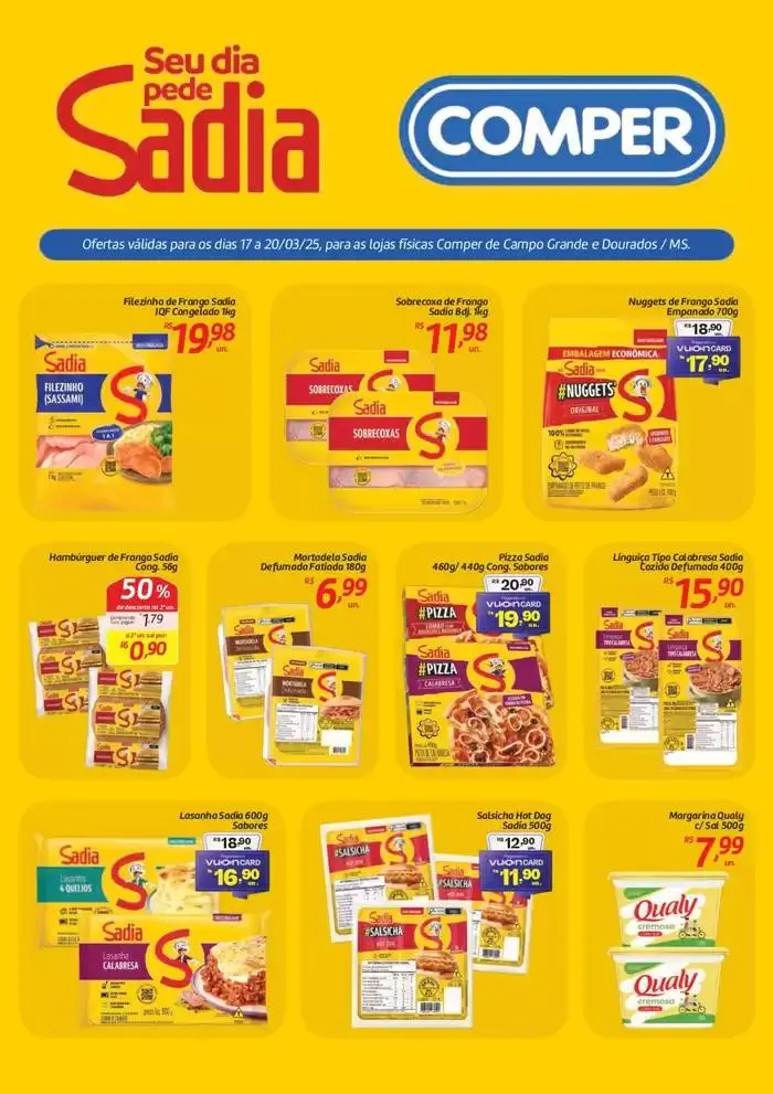Encarte de Sadia e Perdigão 17 de março até 20 de março 2025 - Pagina 1