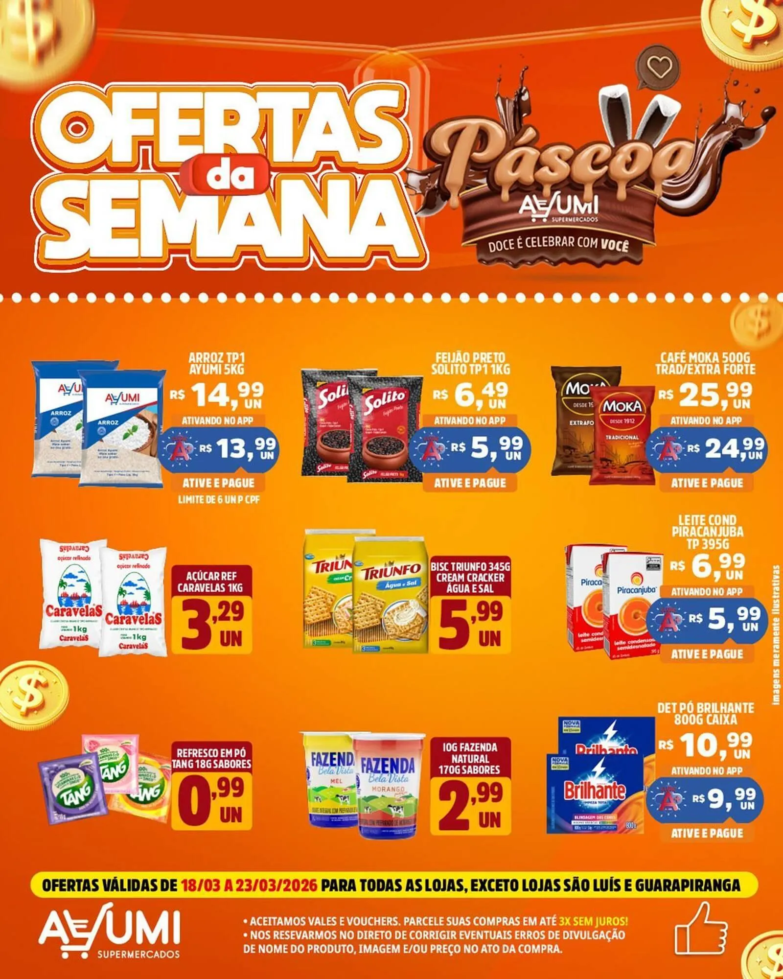 Encarte de Folheto Ayumi Supermercados 18 de março até 23 de março 2026 - Pagina 1