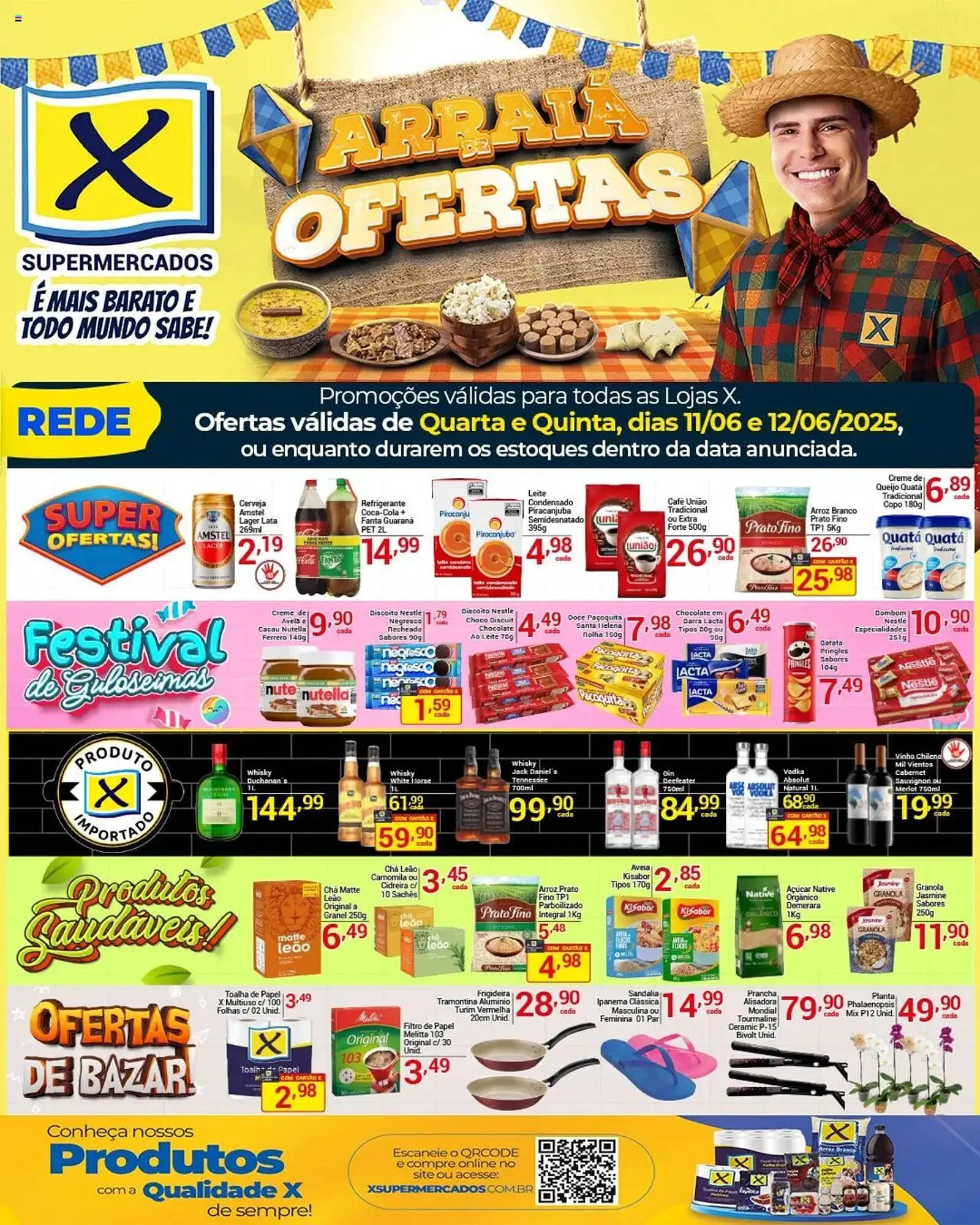 Encarte de Catálogo X Supermercados 11 de junho até 13 de junho 2025 - Pagina 1