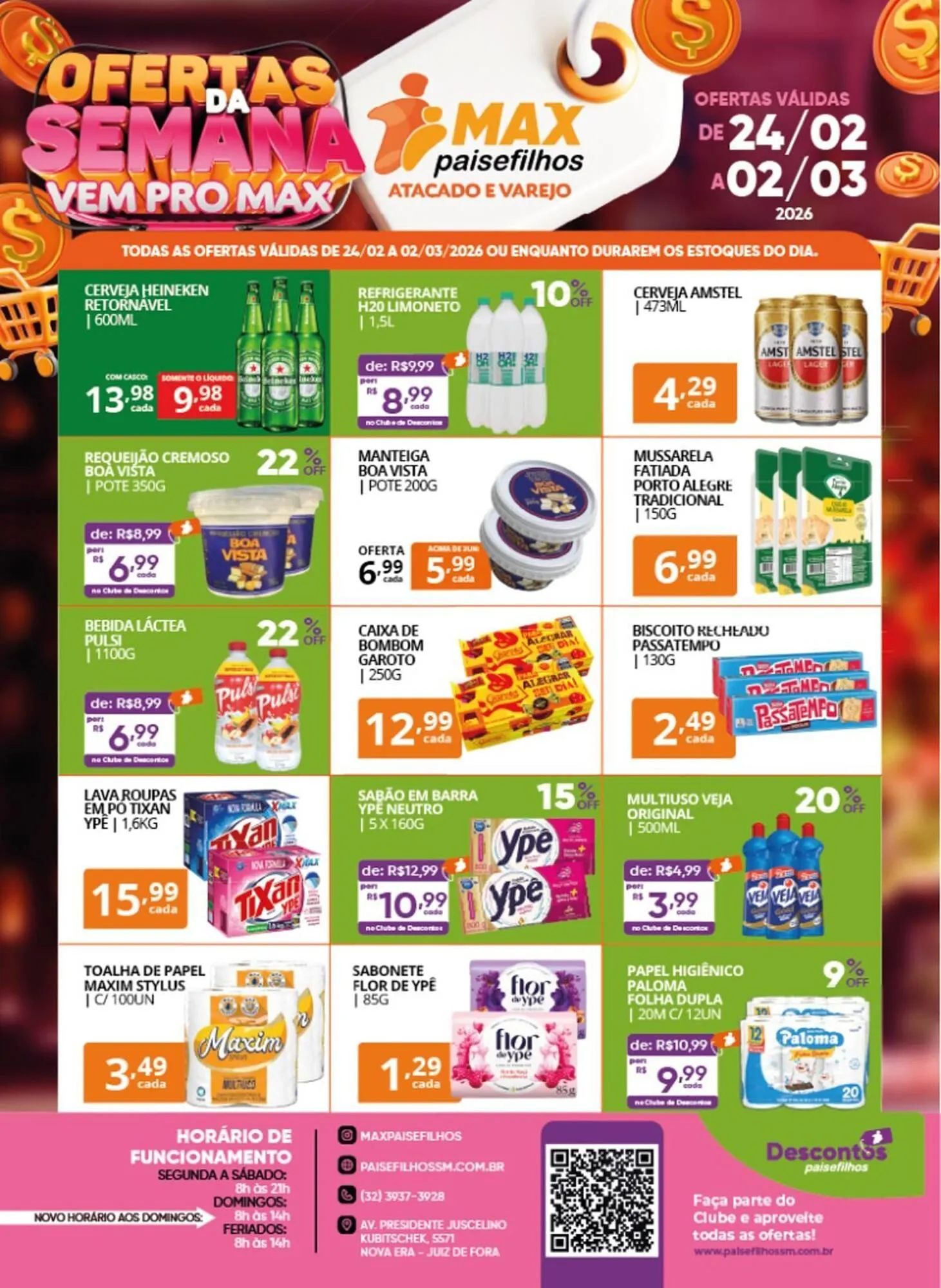 Encarte de Catálogo Pais e Filhos Supermercados 24 de fevereiro até 2 de março 2026 - Pagina 2