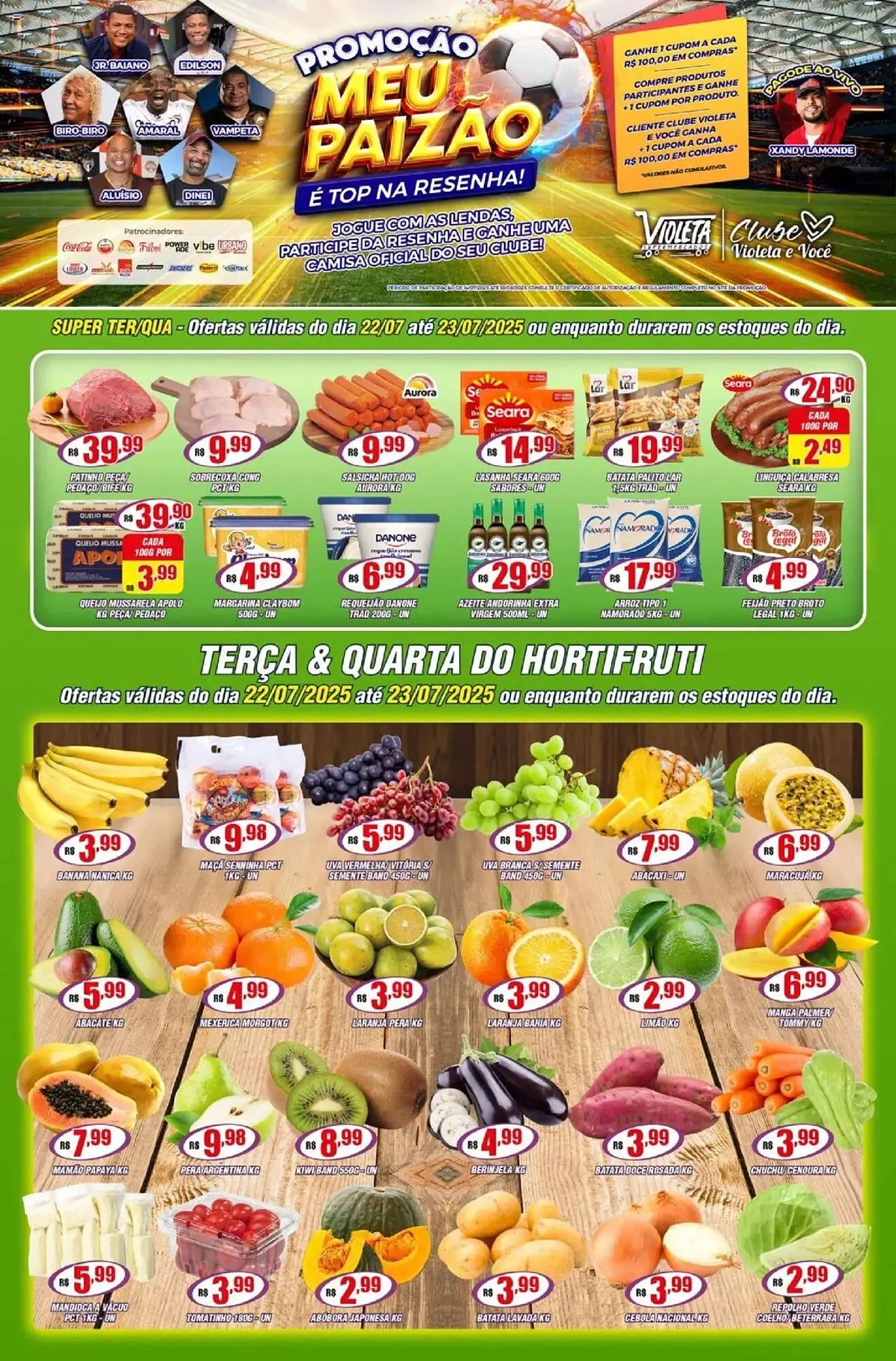 Encarte de Catálogo Violeta Supermercados 22 de julho até 25 de julho 2025 - Pagina 1
