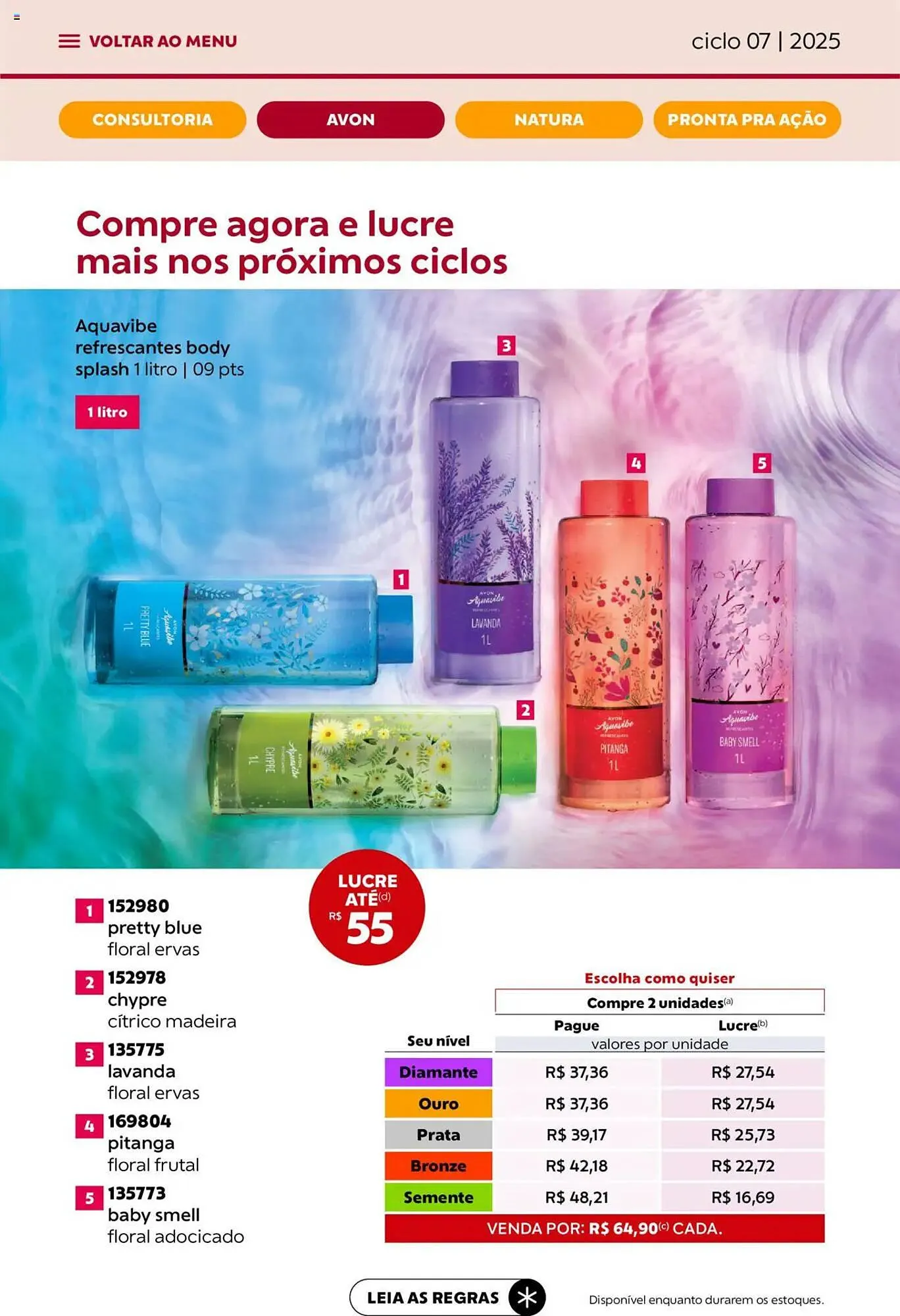 Encarte de Catálogo Avon 3 de abril até 1 de maio 2025 - Pagina 29