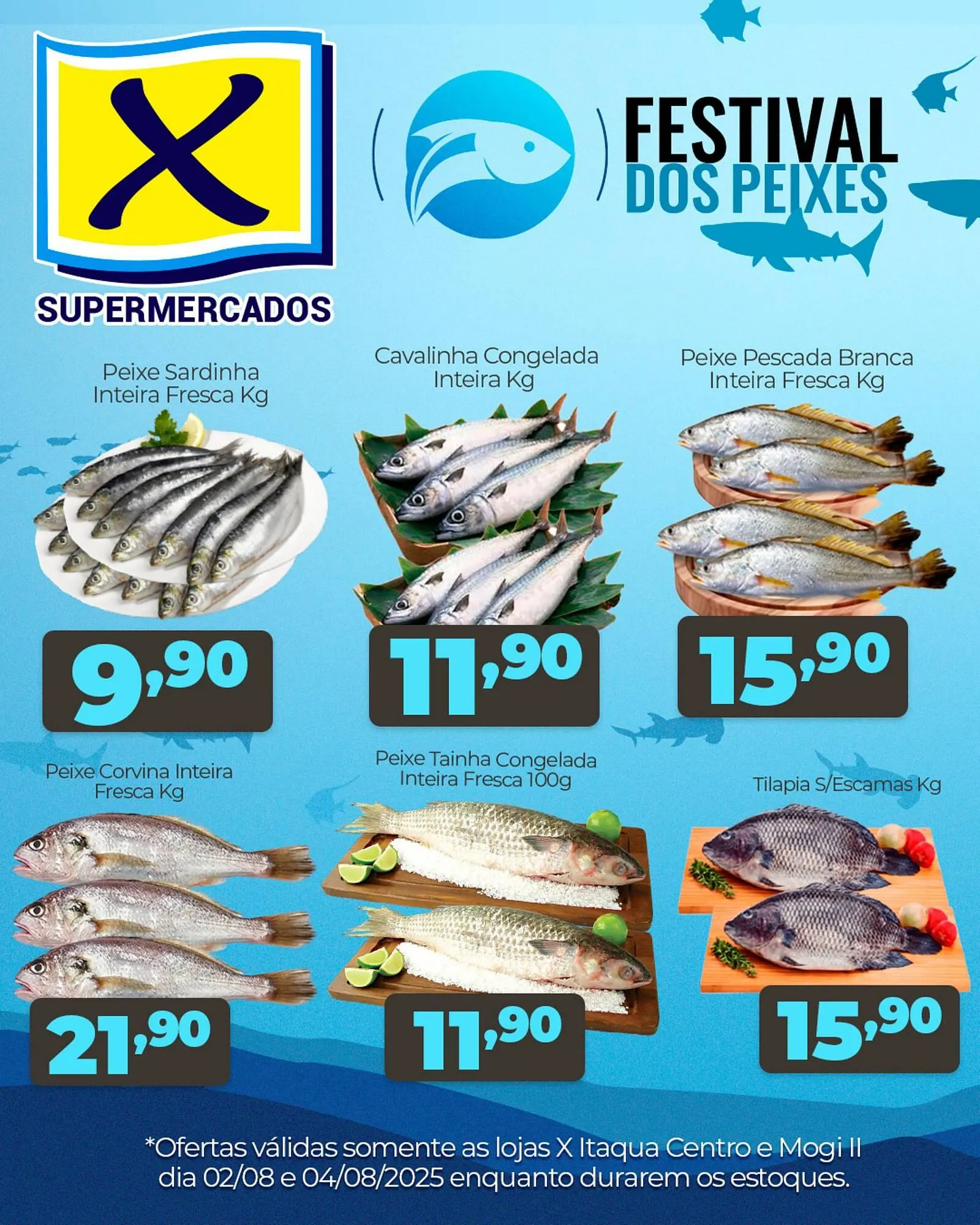 Encarte de Catálogo X Supermercados 2 de agosto até 4 de agosto 2025 - Pagina 1