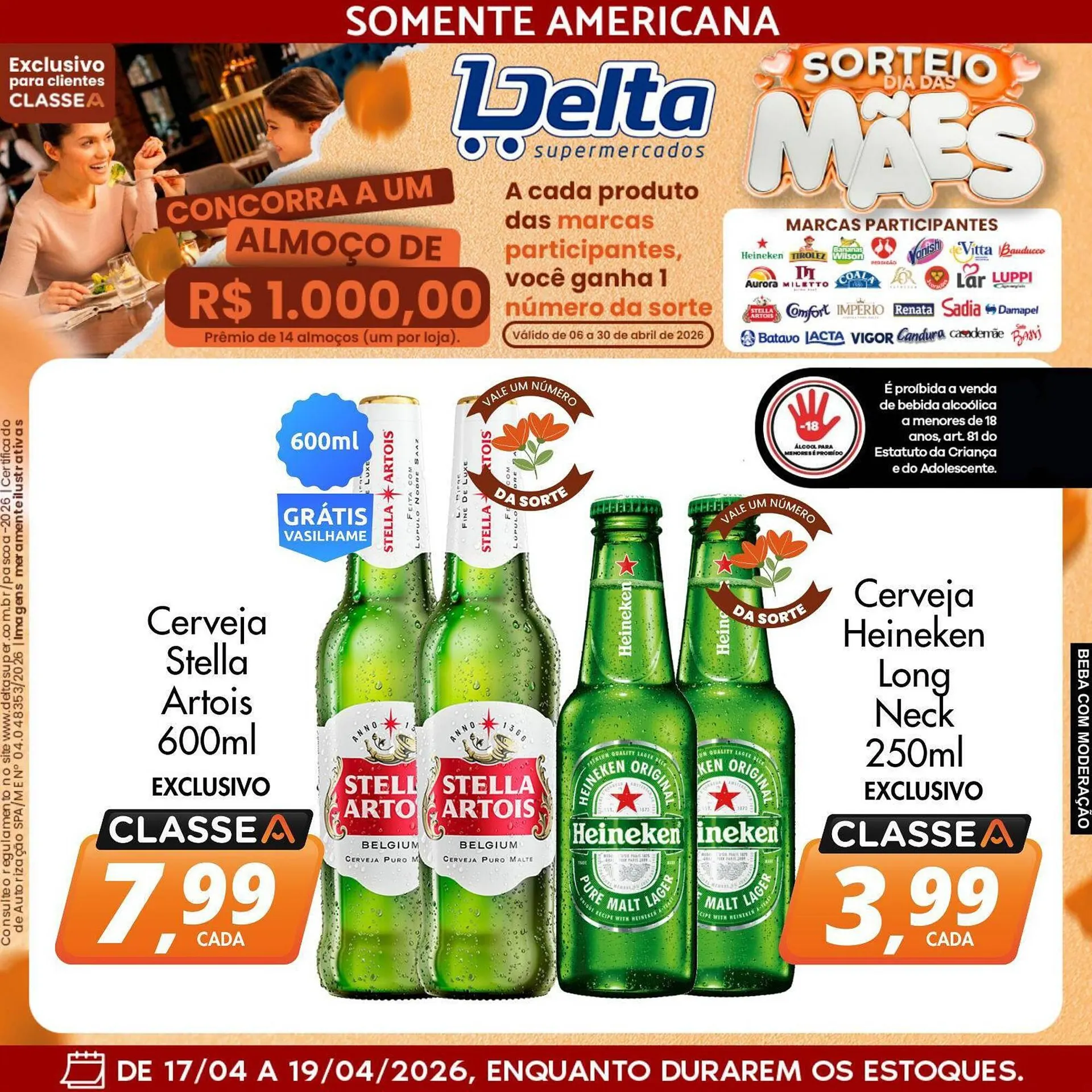 Encarte de Catálogo Delta Supermercados 17 de abril até 19 de abril 2026 - Pagina 1