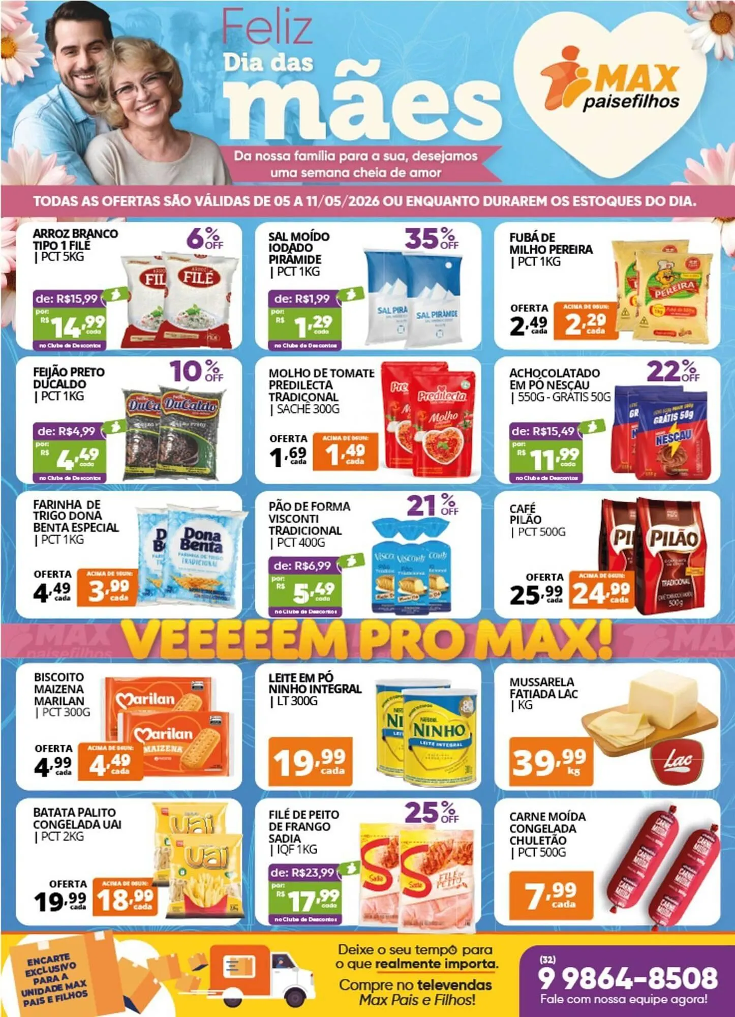 Encarte de Catálogo Pais e Filhos Supermercados 5 de maio até 11 de maio 2026 - Pagina 1