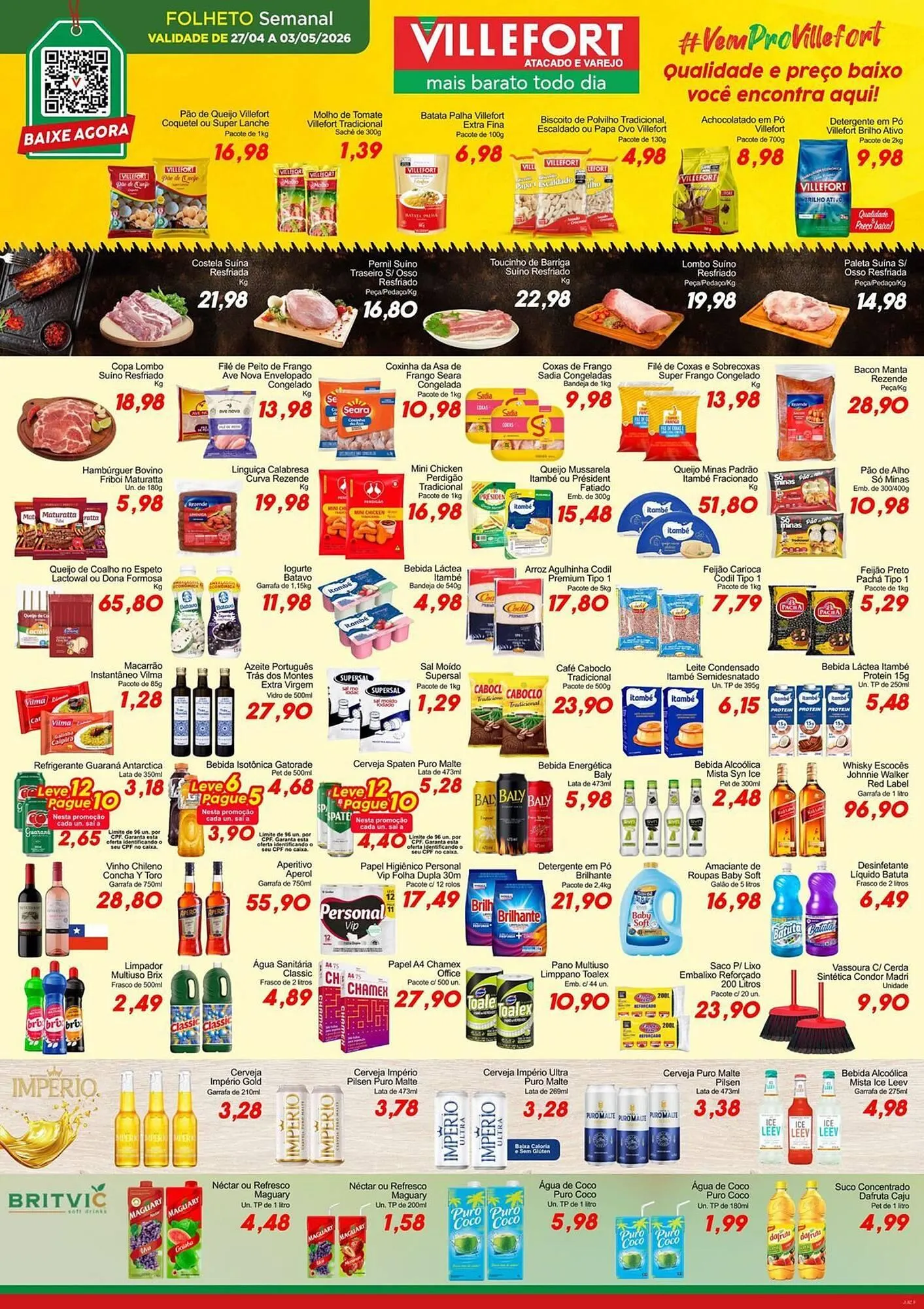 Encarte de Catálogo Villefort Atacadista 27 de abril até 3 de maio 2026 - Pagina 1