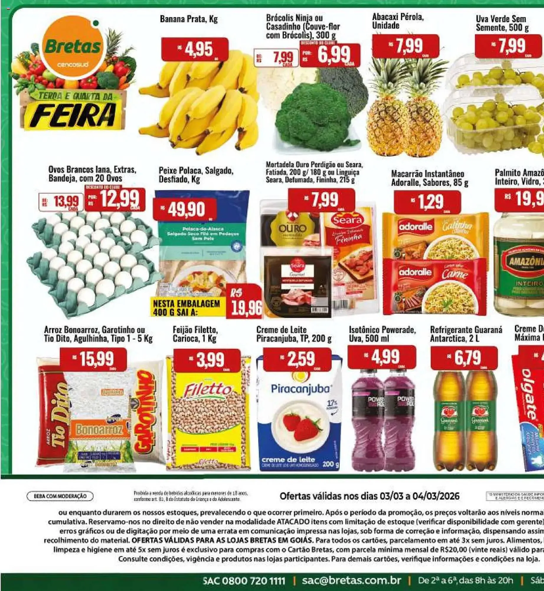 Encarte de Catálogo Supermercados Bretas 3 de março até 4 de março 2026 - Pagina 1