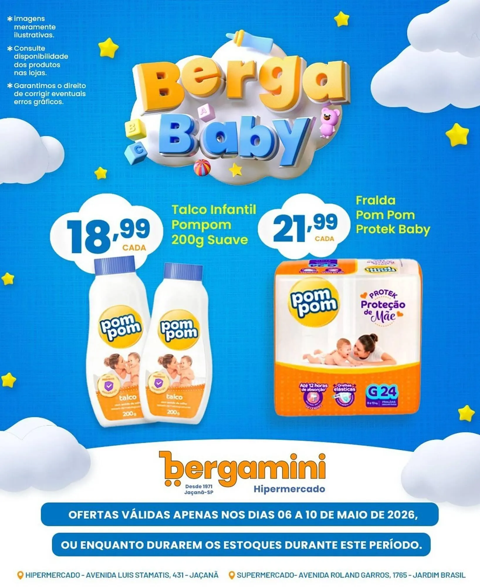 Encarte de Catálogo Supermercado Bergamini 6 de maio até 10 de maio 2026 - Pagina 1