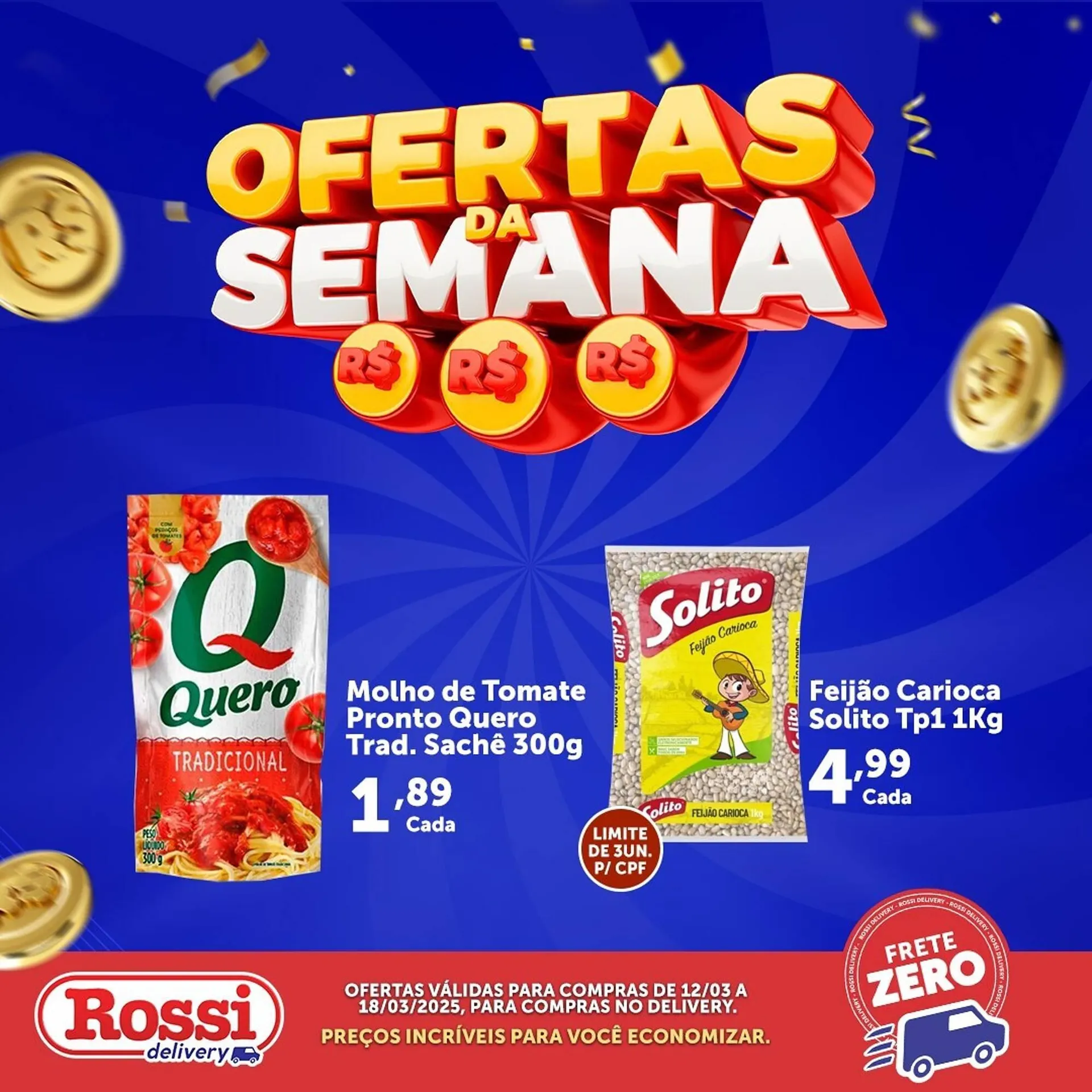 Encarte de Catálogo Rossi Supermercado 12 de março até 18 de março 2025 - Pagina 2