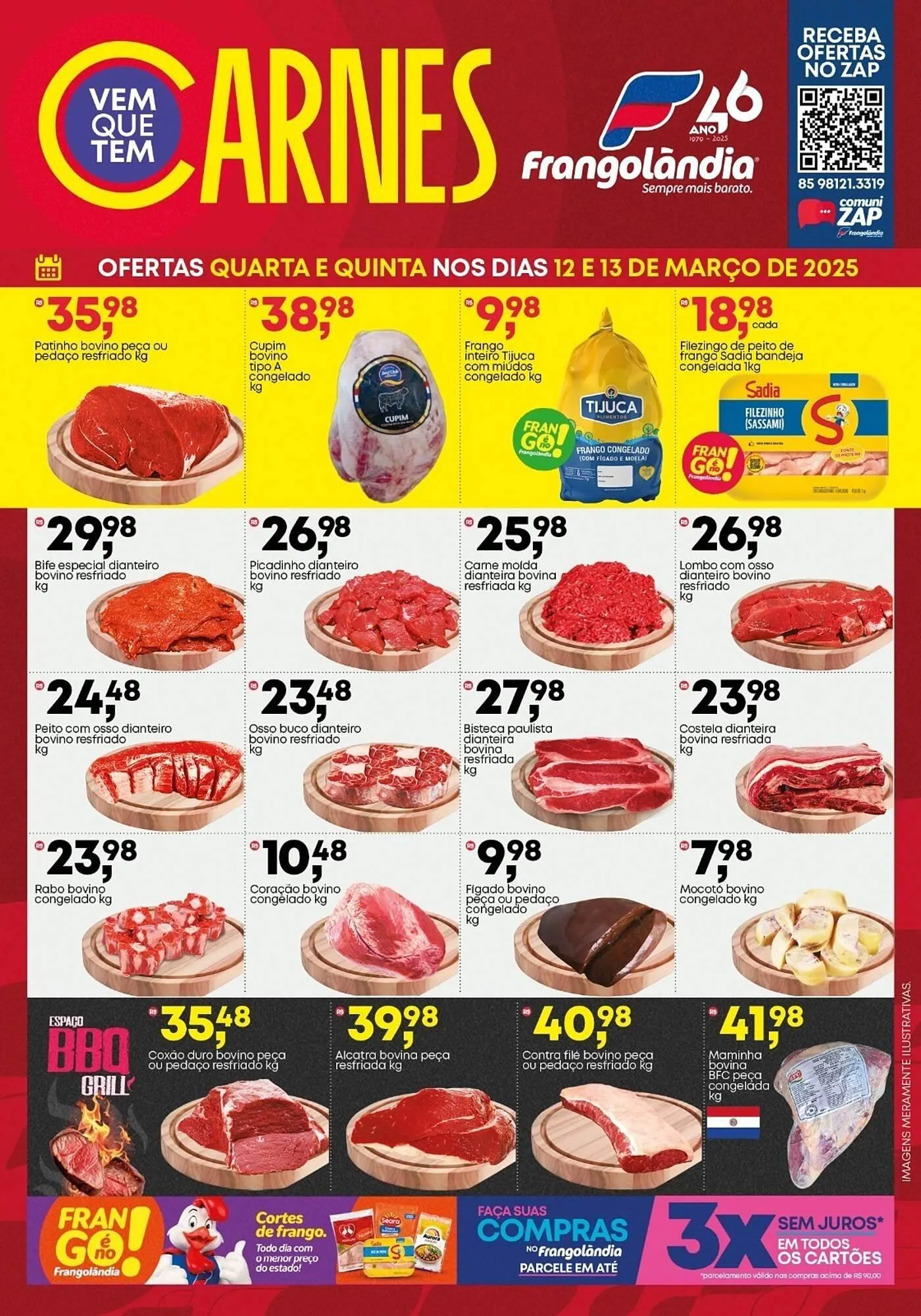 Encarte de Ofertas Frangolândia 12 de março até 13 de março 2025 - Pagina 1