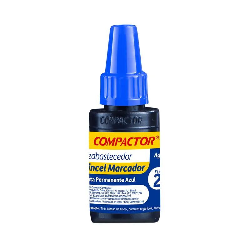 Reabastecedor Para Pincel Marcador Azul 20ml - Compactor