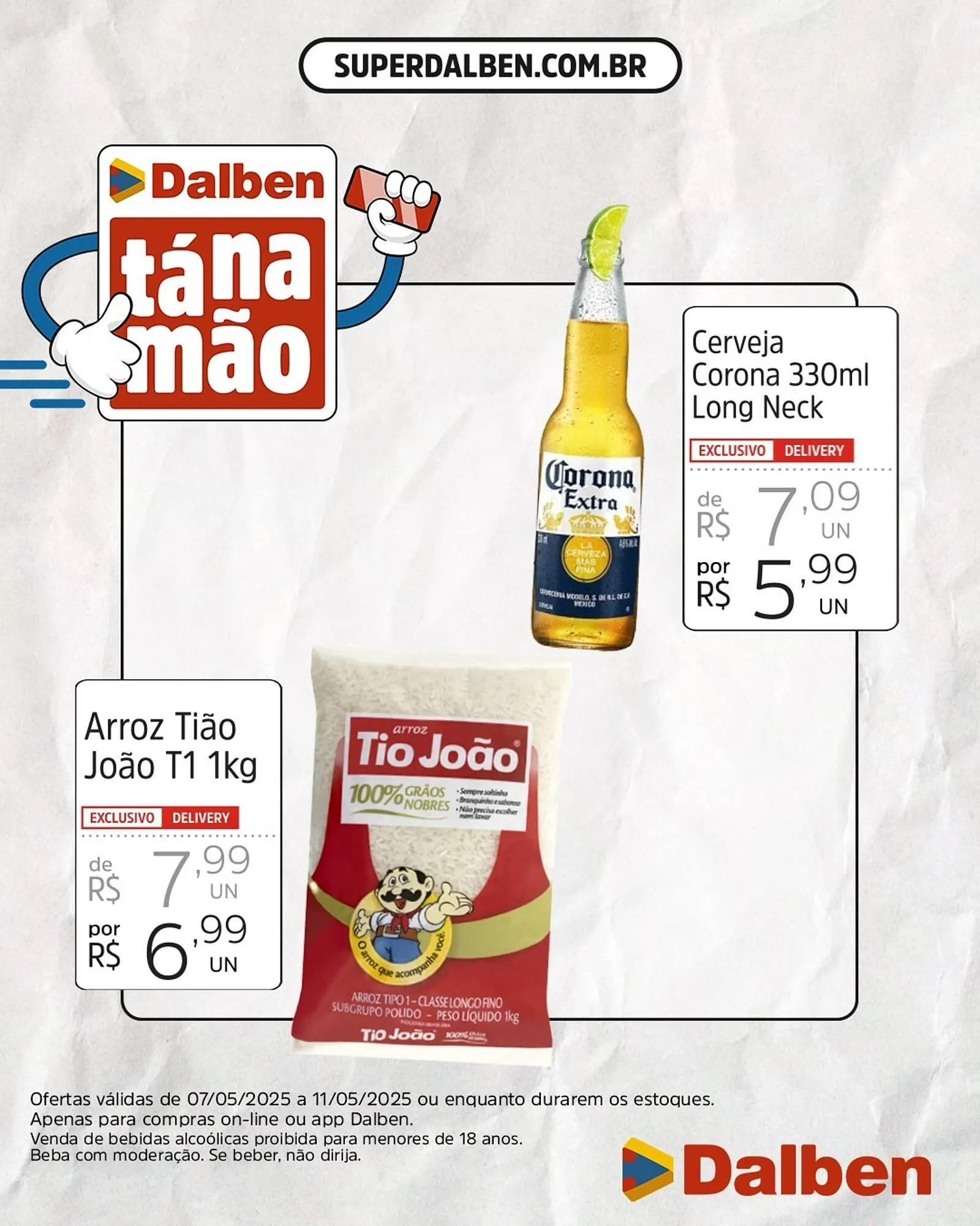 Encarte de Catálogo Supermercado Dalben 7 de maio até 11 de maio 2025 - Pagina 1