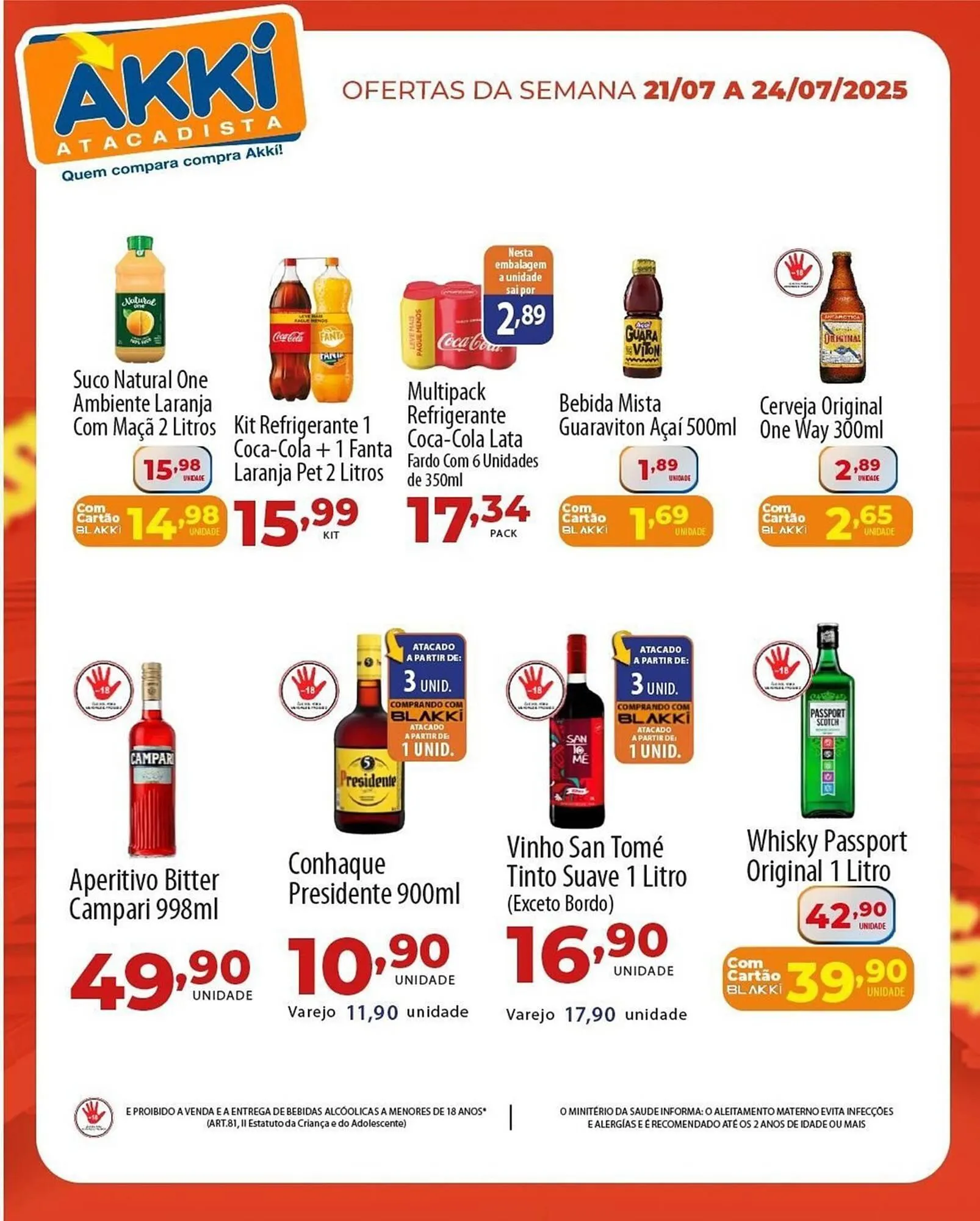 Encarte de Catálogo Akki Atacadista 21 de julho até 24 de julho 2025 - Pagina 1