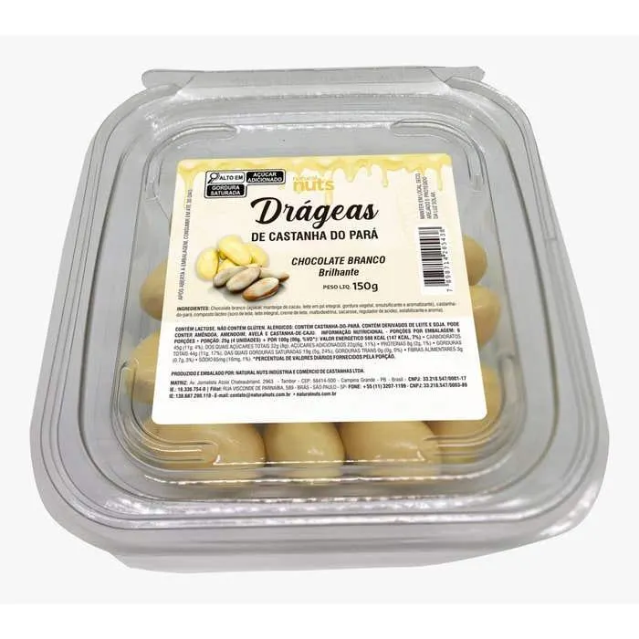 Castanha Do Pará Natural Nuts Chocolate Branco 130g