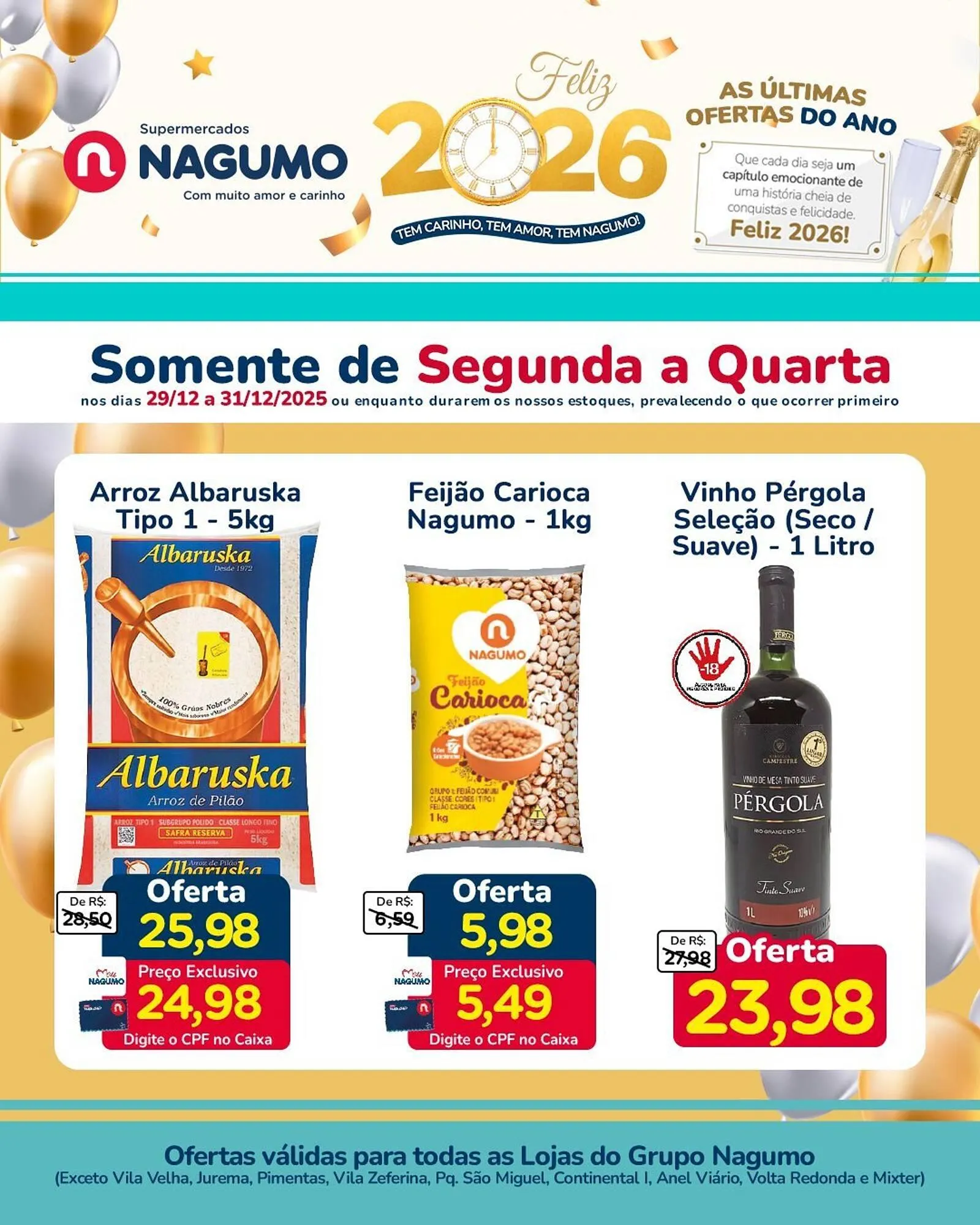 Encarte de Folheto Nagumo 30 de dezembro até 31 de dezembro 2025 - Pagina 1
