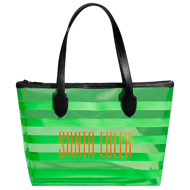 Bolsa de Praia de Pvc Verde Neon