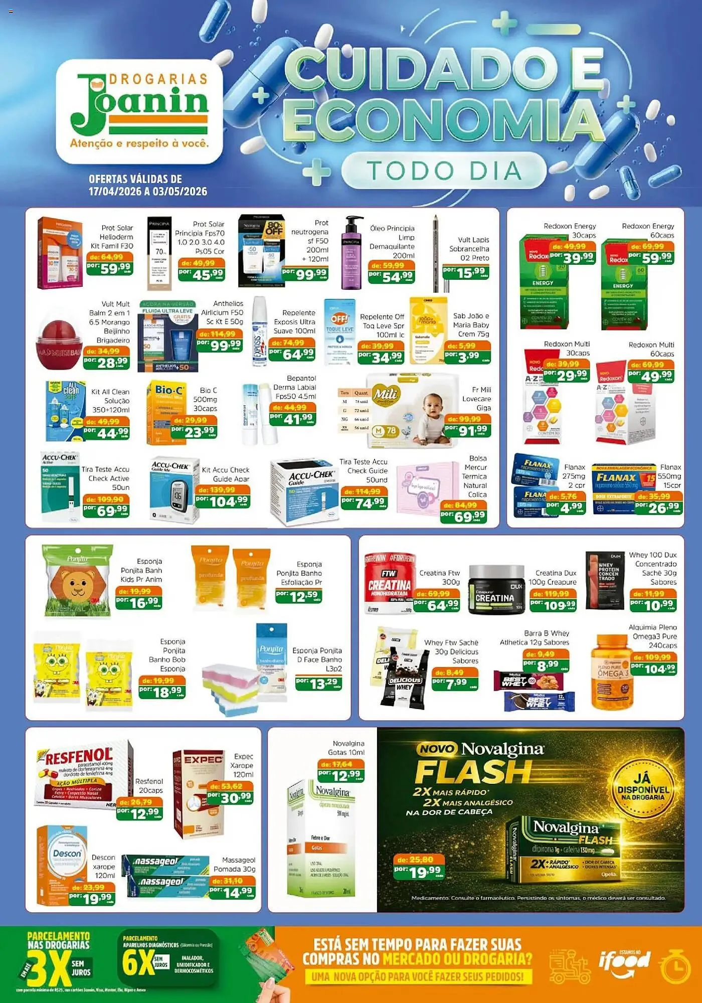 Encarte de Catálogo Supermercados Joanin 17 de abril até 3 de maio 2026 - Pagina 1