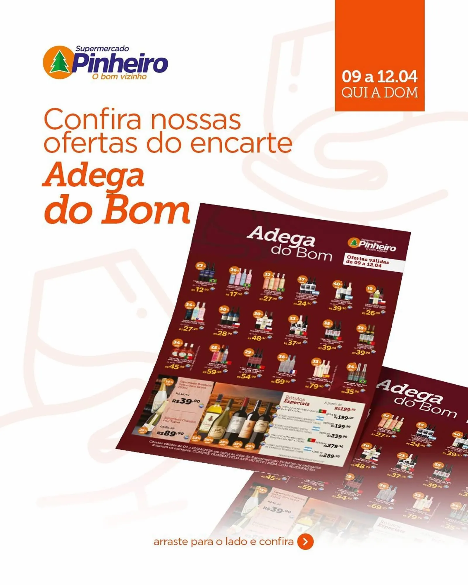 Encarte de Encarte Pinheiro Supermercado 9 de abril até 12 de abril 2026 - Pagina 1